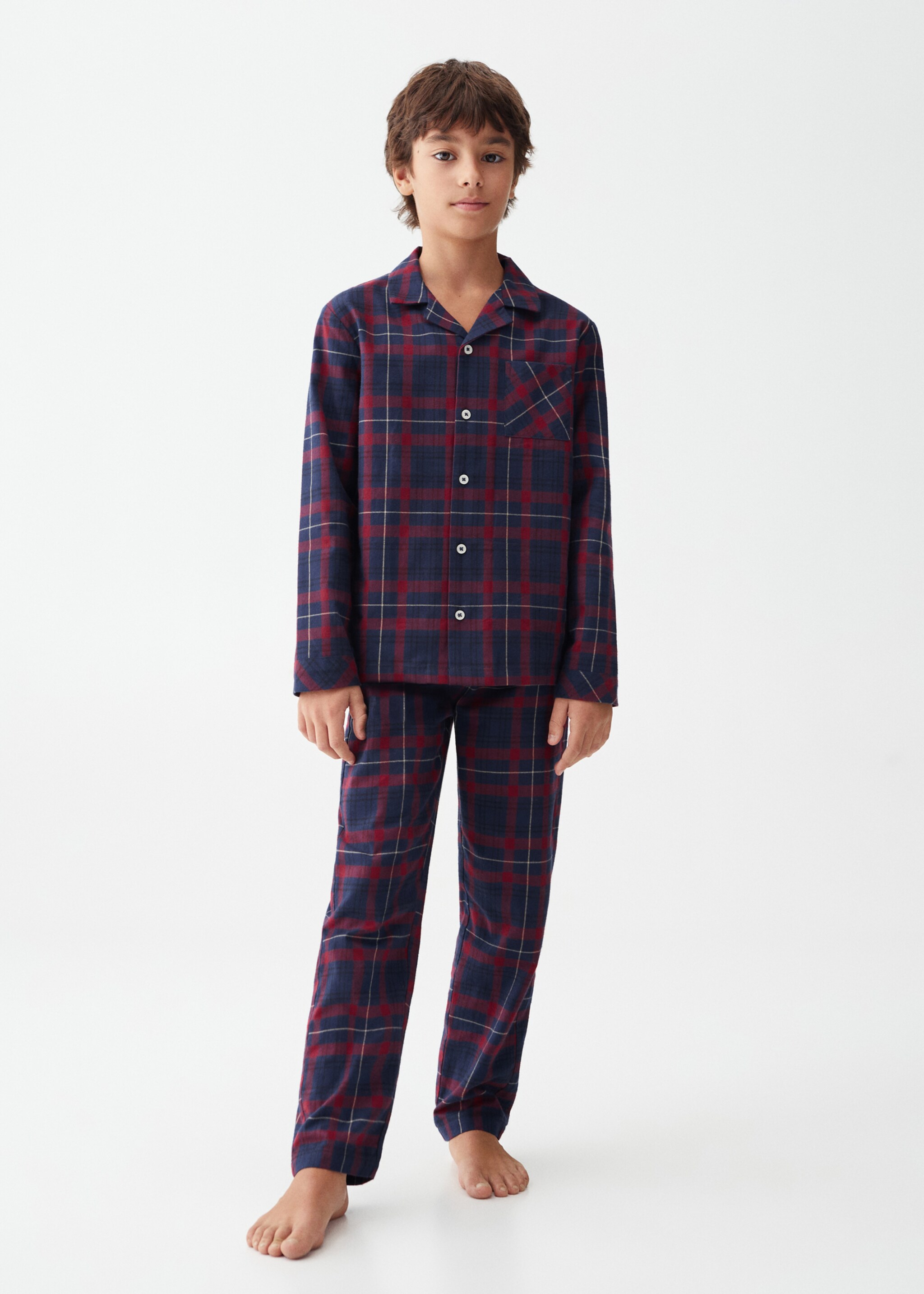 Two-pieces check long pyjamas - General plane