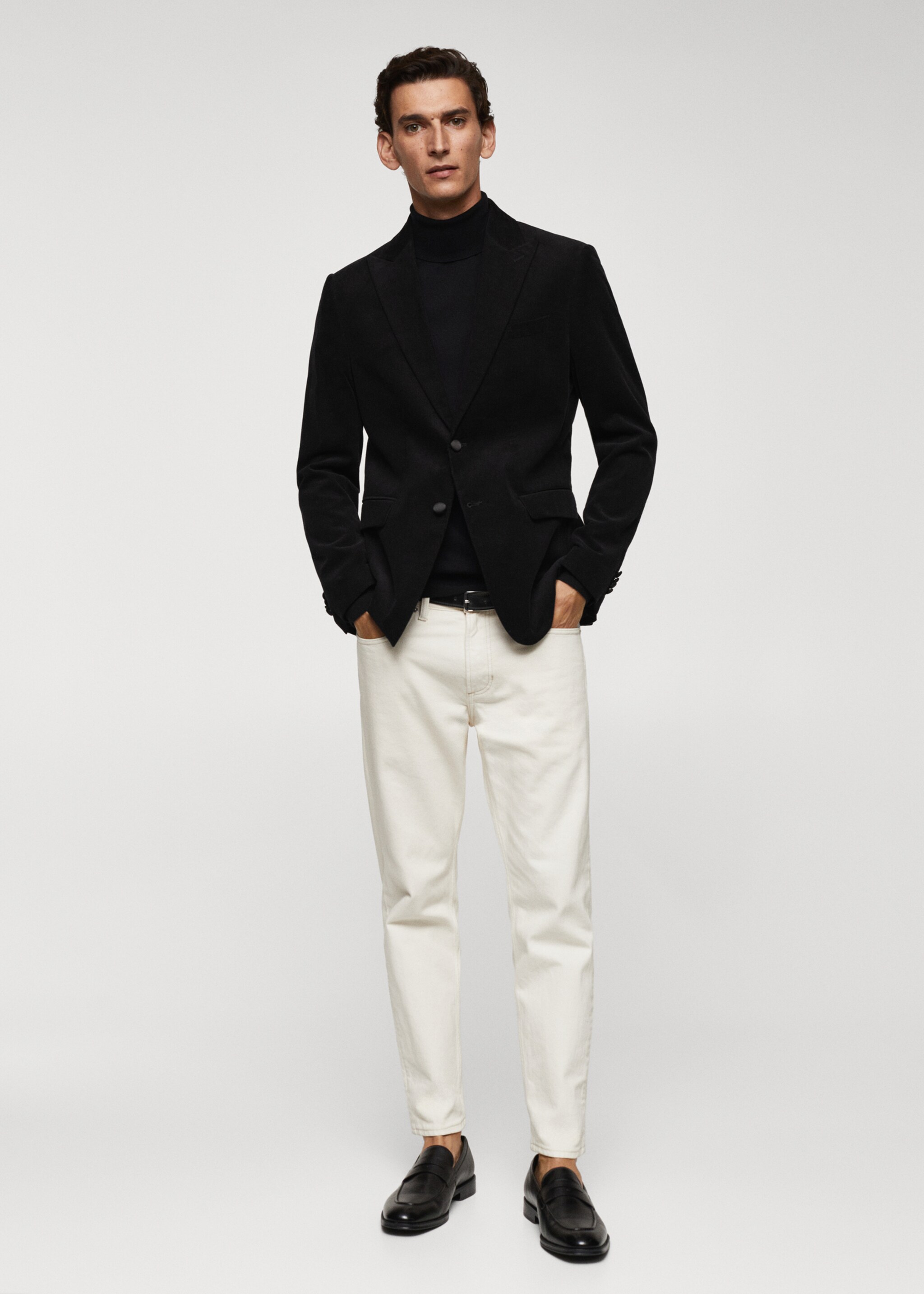 Americana slim fit pana - Plano general