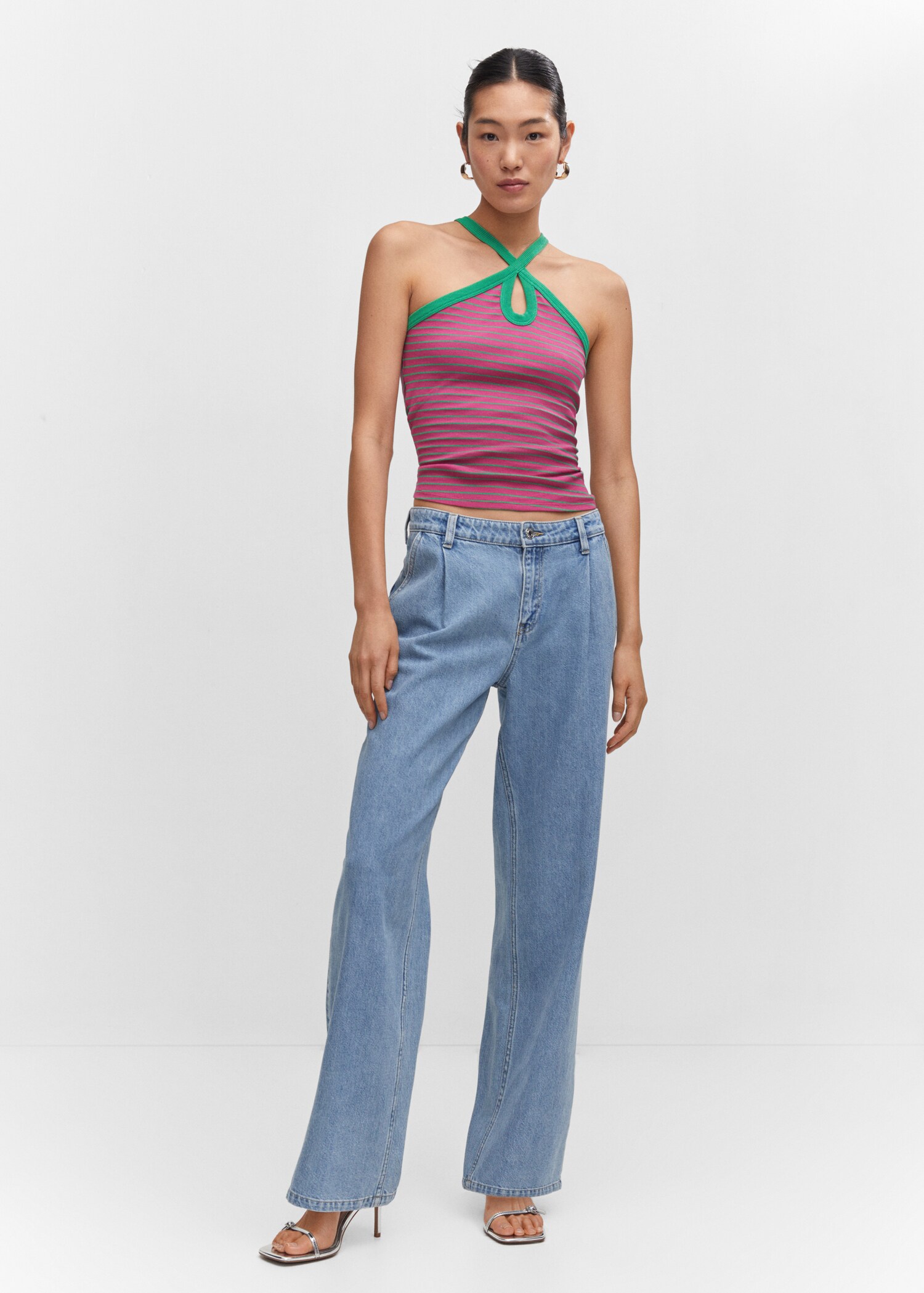 Halter-neck knitted top - General plane