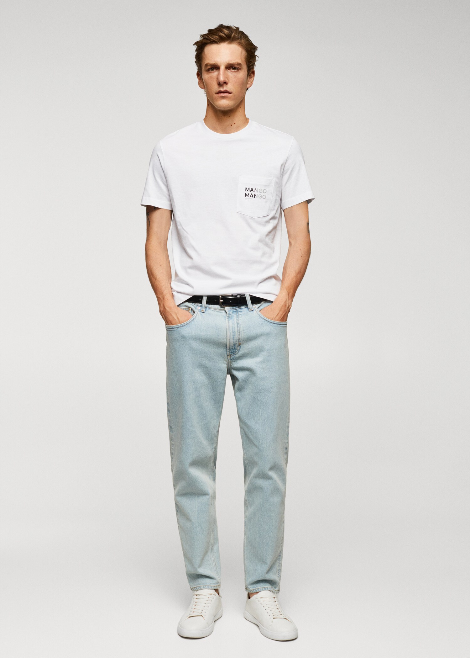 Baumwoll-T-Shirt mit Logo-Print - Allgemeine Ansicht