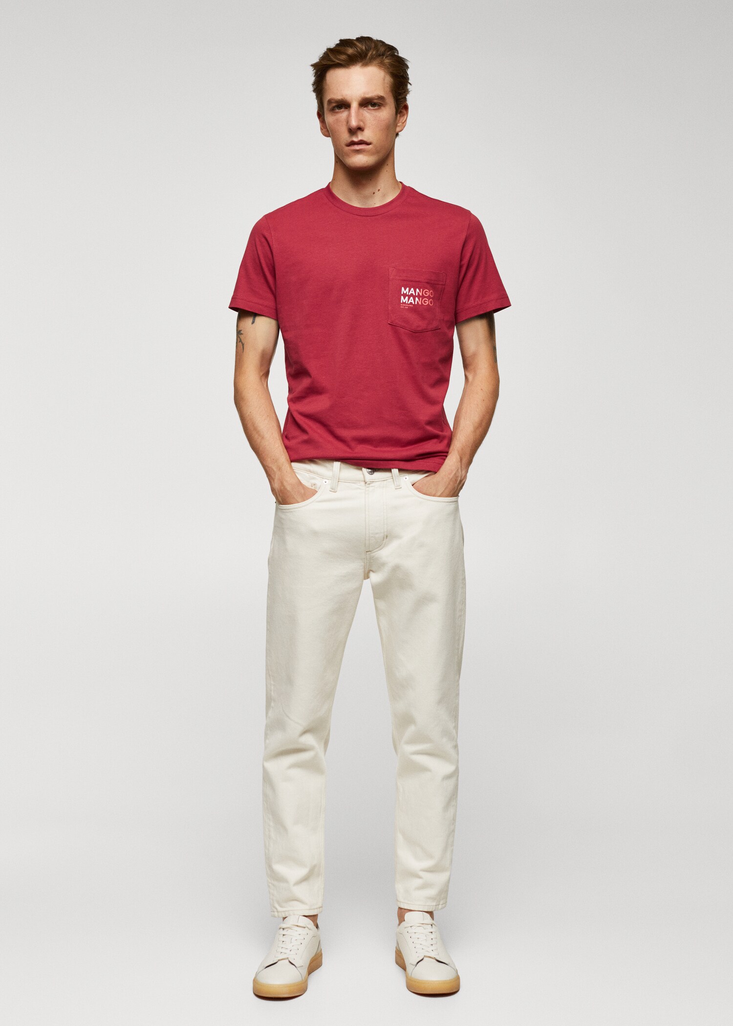 Baumwoll-T-Shirt mit Logo-Print - Allgemeine Ansicht