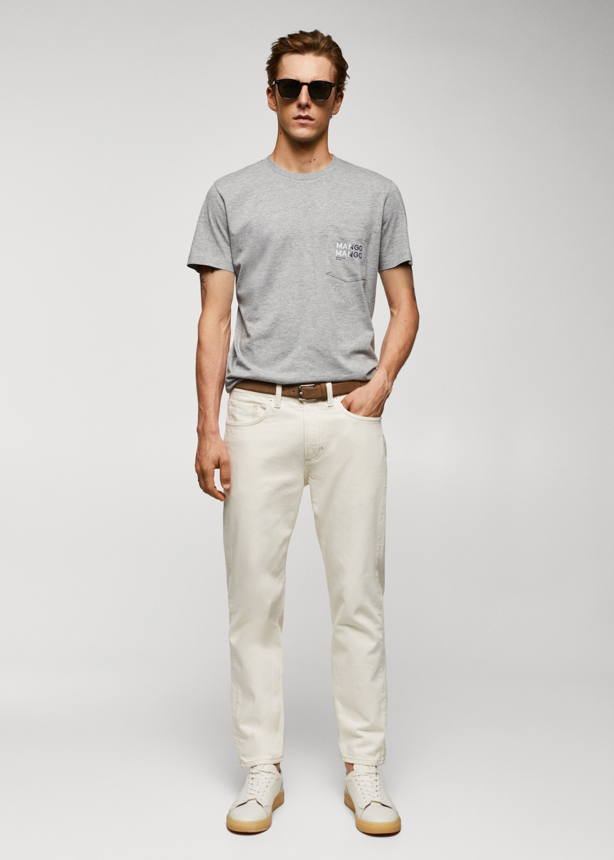 T-shirt coton imprimé logo - Plan général