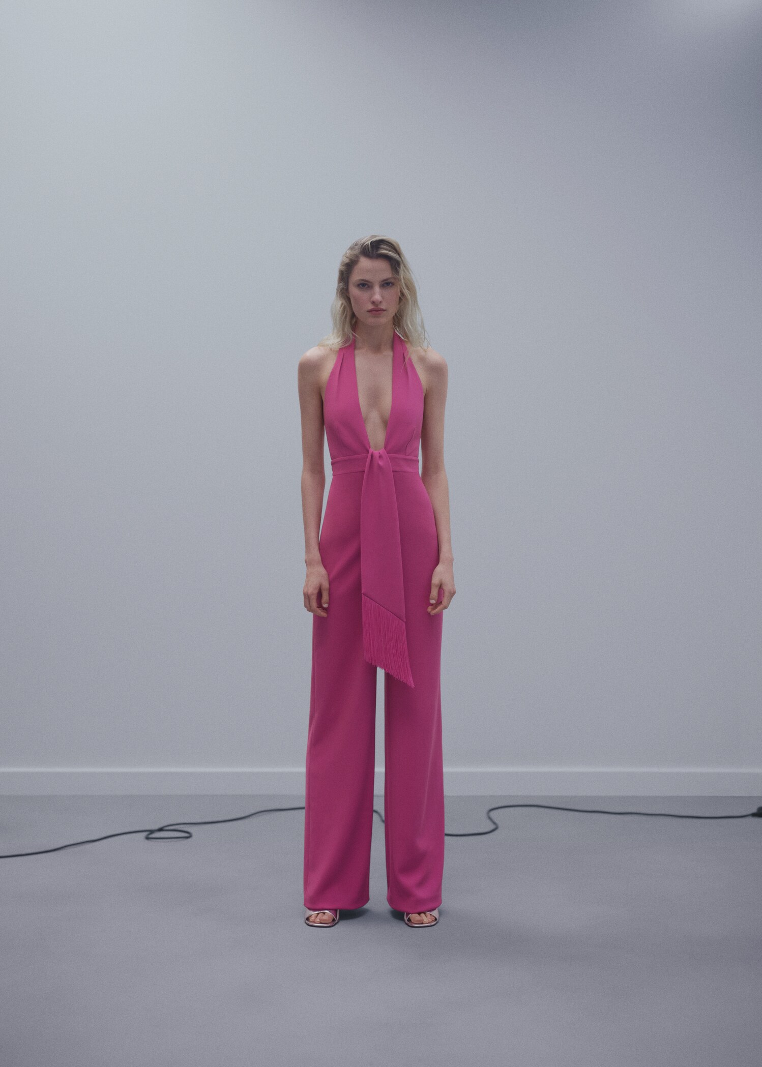 Halter jumpsuit with bow detail - General plane