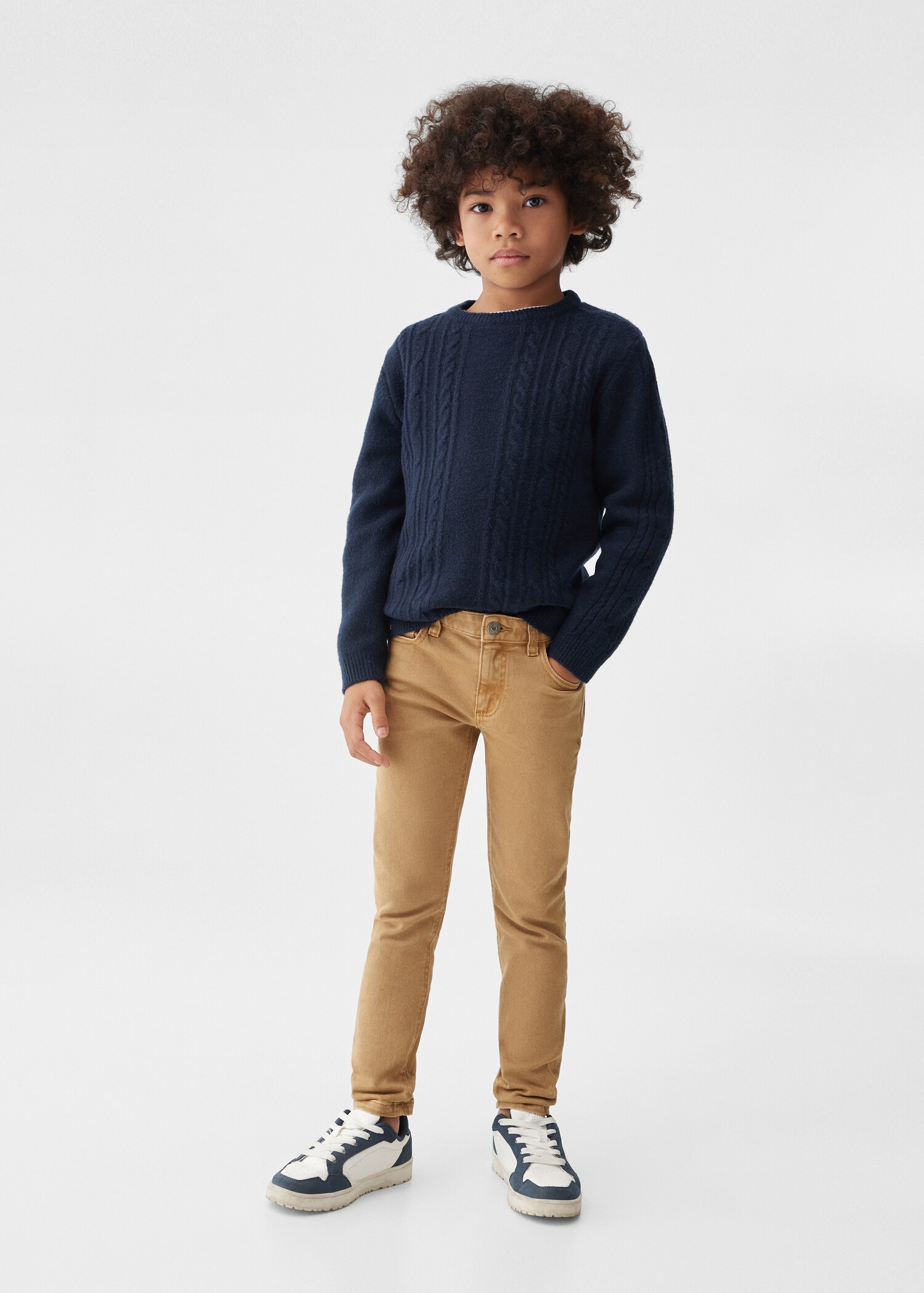 Pantalón recto franela - Plano general
