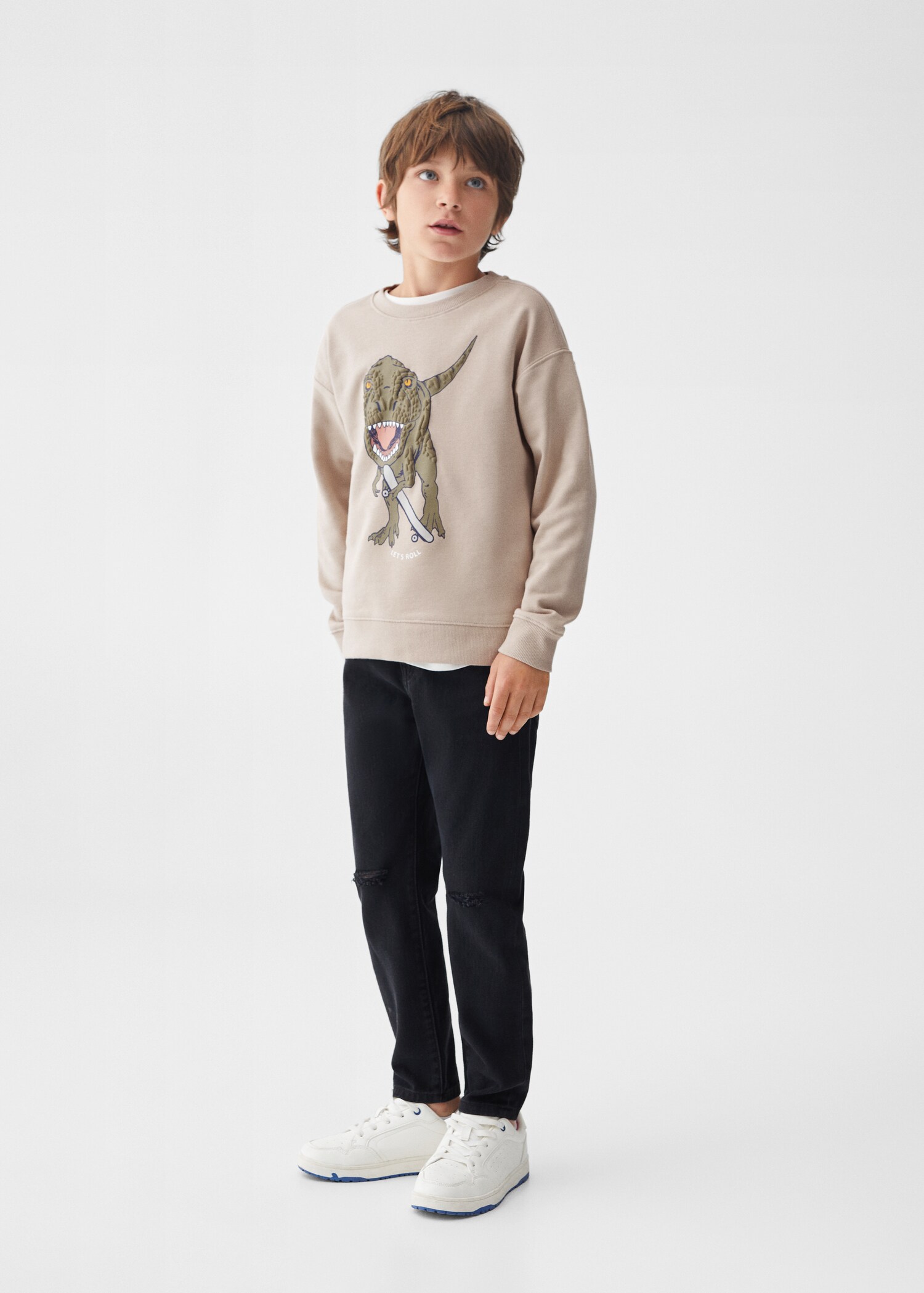 Baumwoll-Sweatshirt mit Cartoon - Allgemeine Ansicht