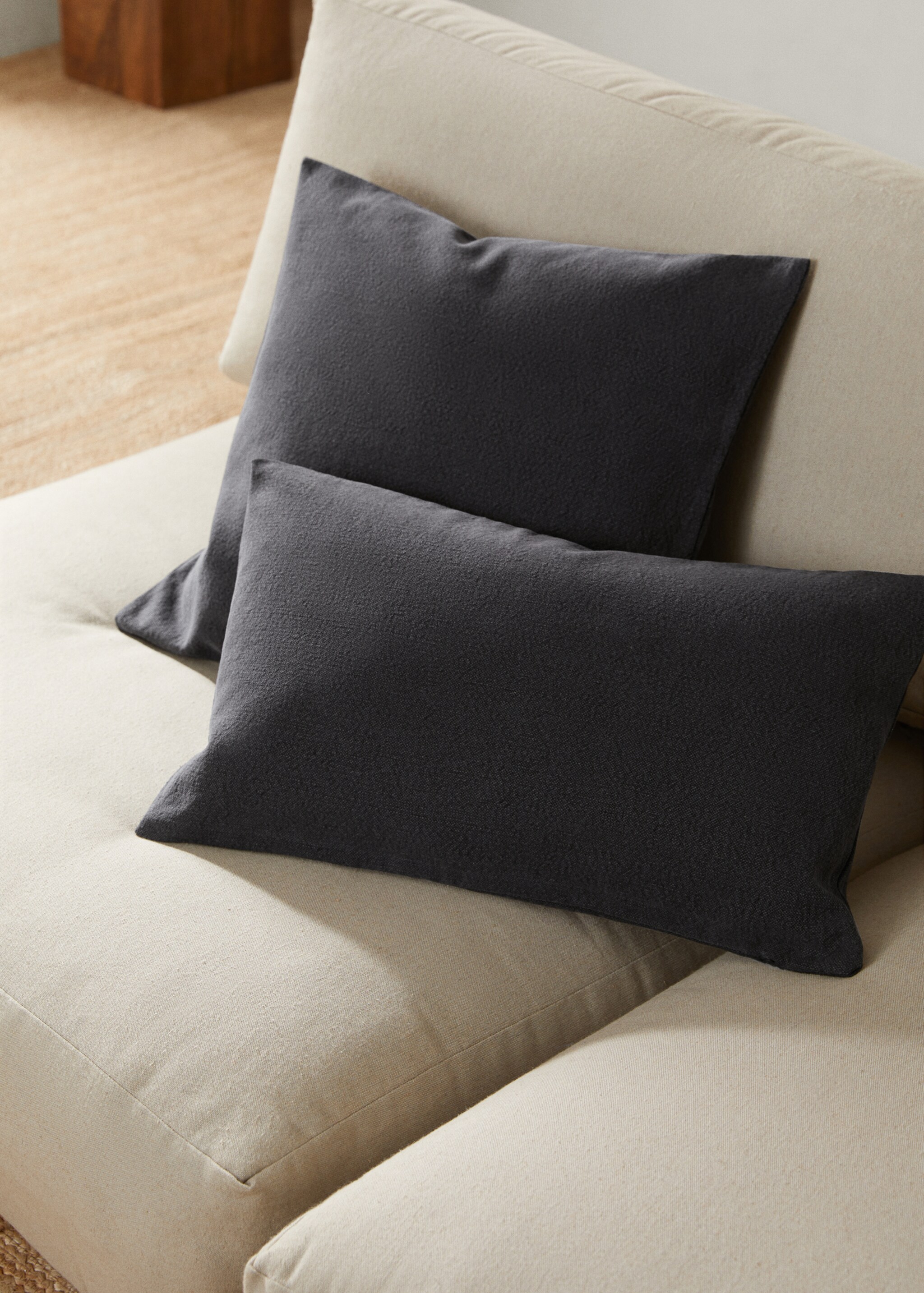 Linen and cotton cushion case 30x50cm - General plane