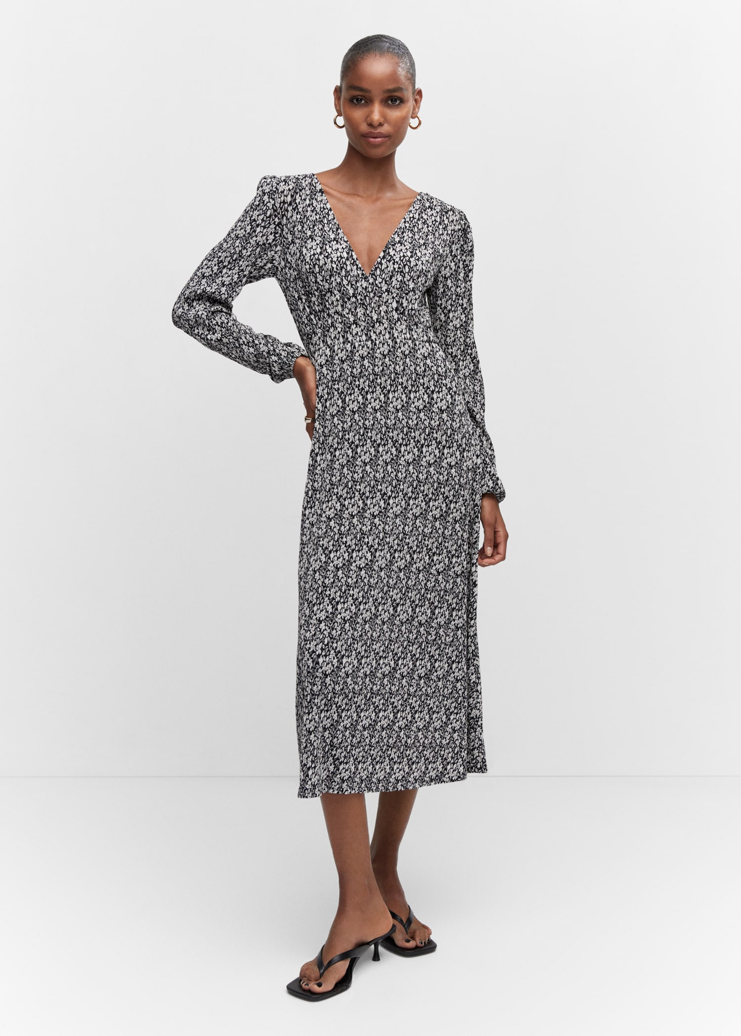 Printed textured dress - General plane
