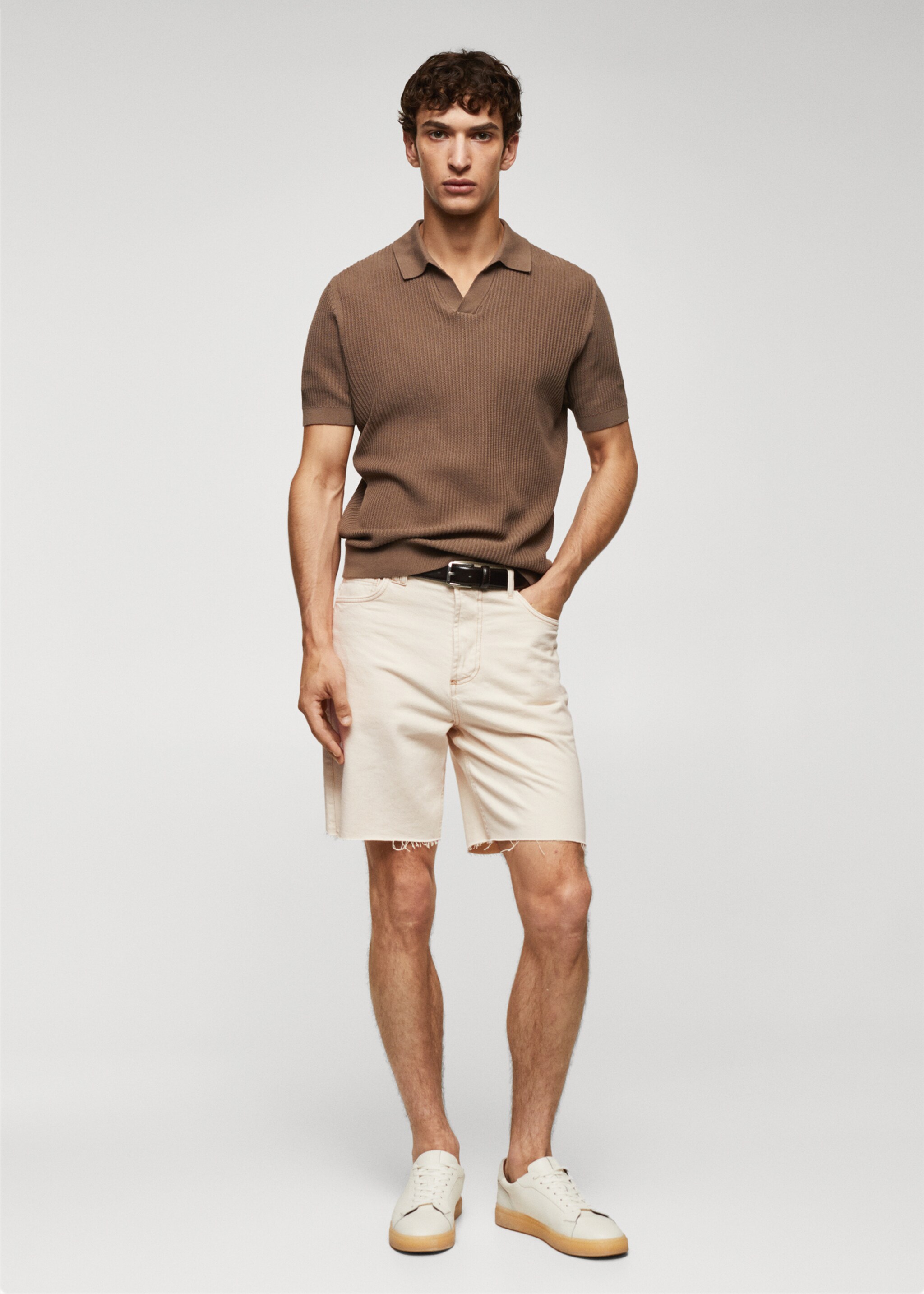 Regular-fit denim shorts - General plane
