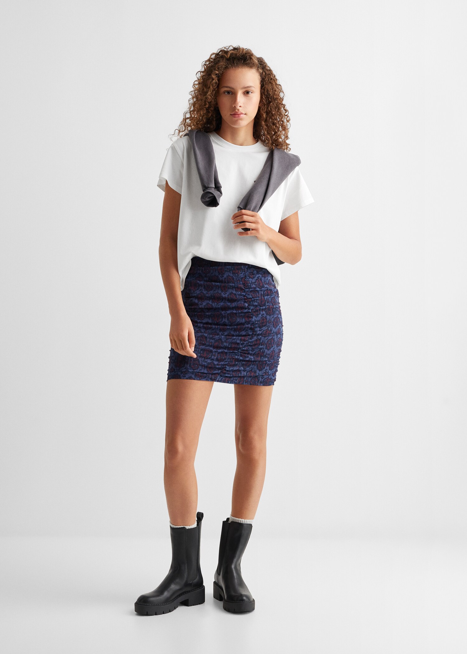 Printed pleated skirt - General plane