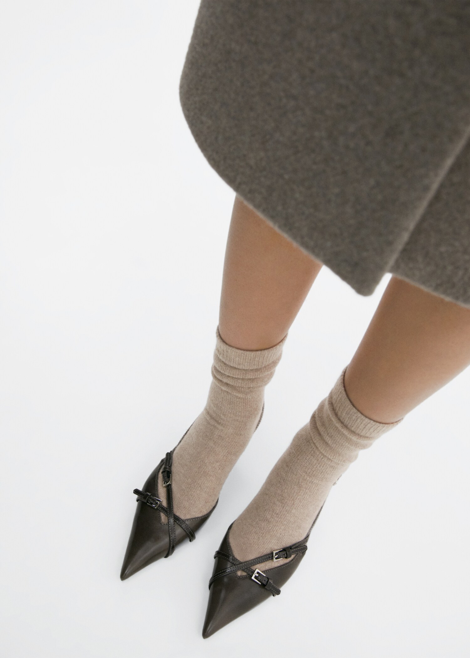 Cashmere knitted socks - General plane