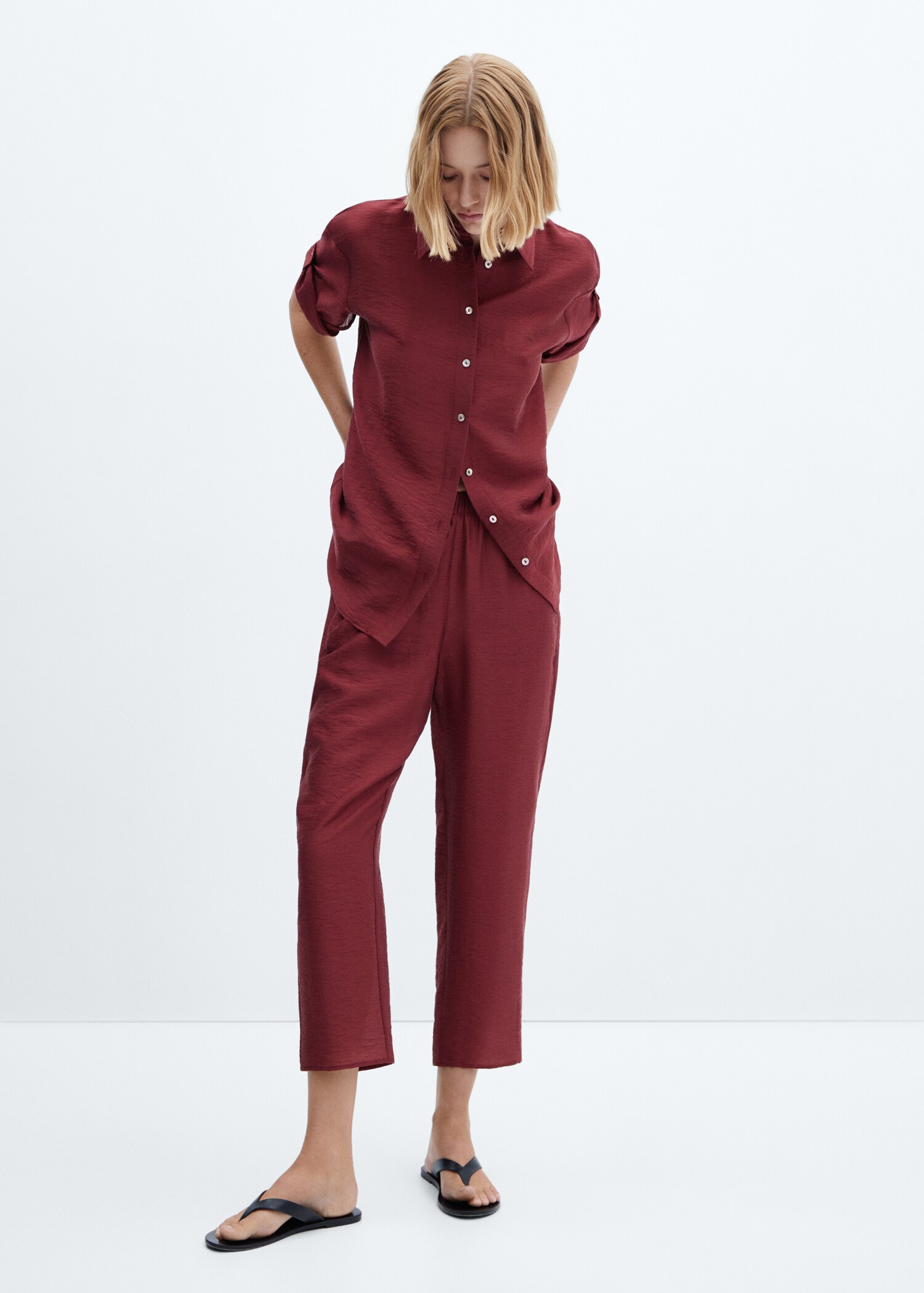 Satin lyocell pants - General plane