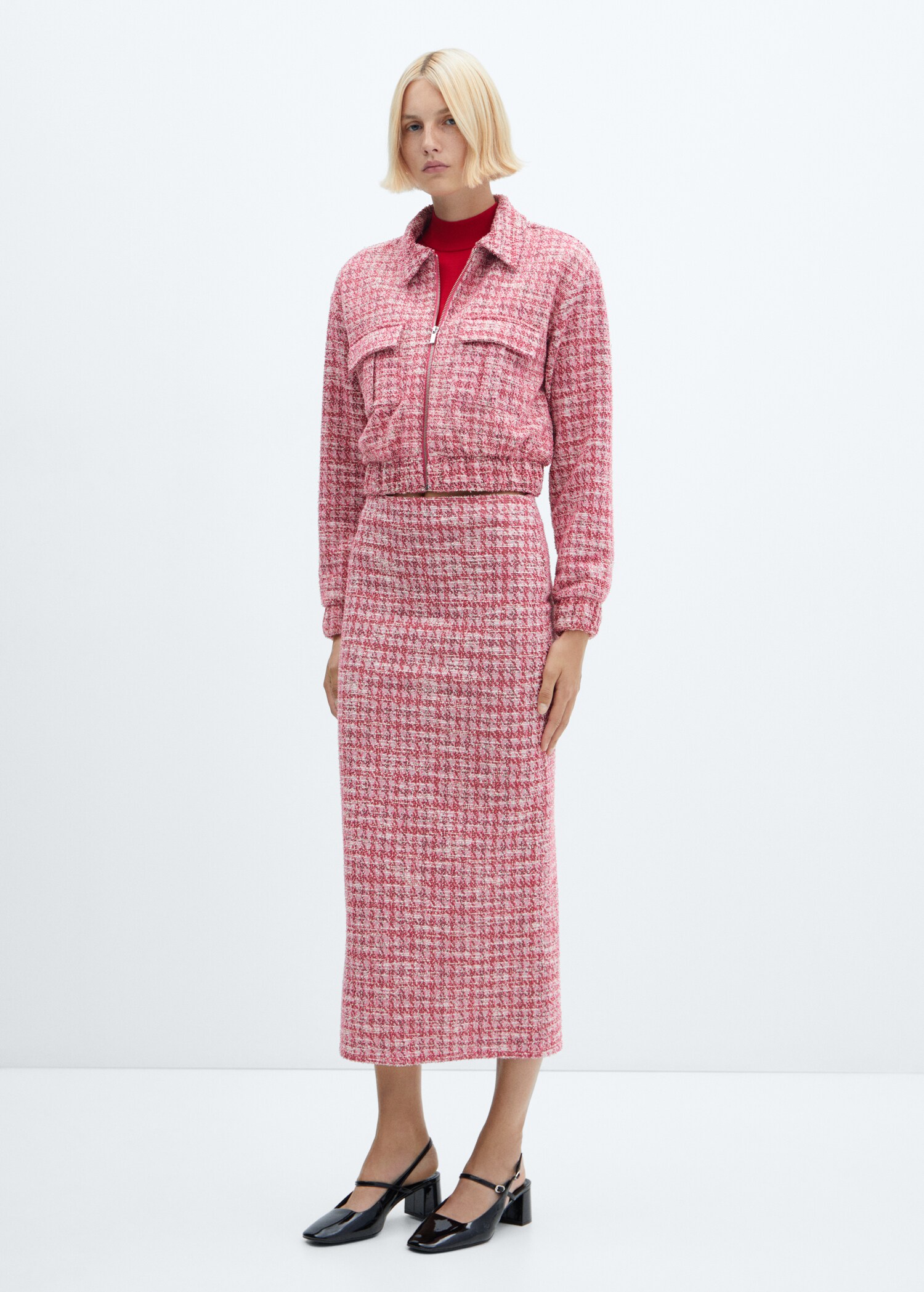 Cazadora tweed pata de gallo - Plano general