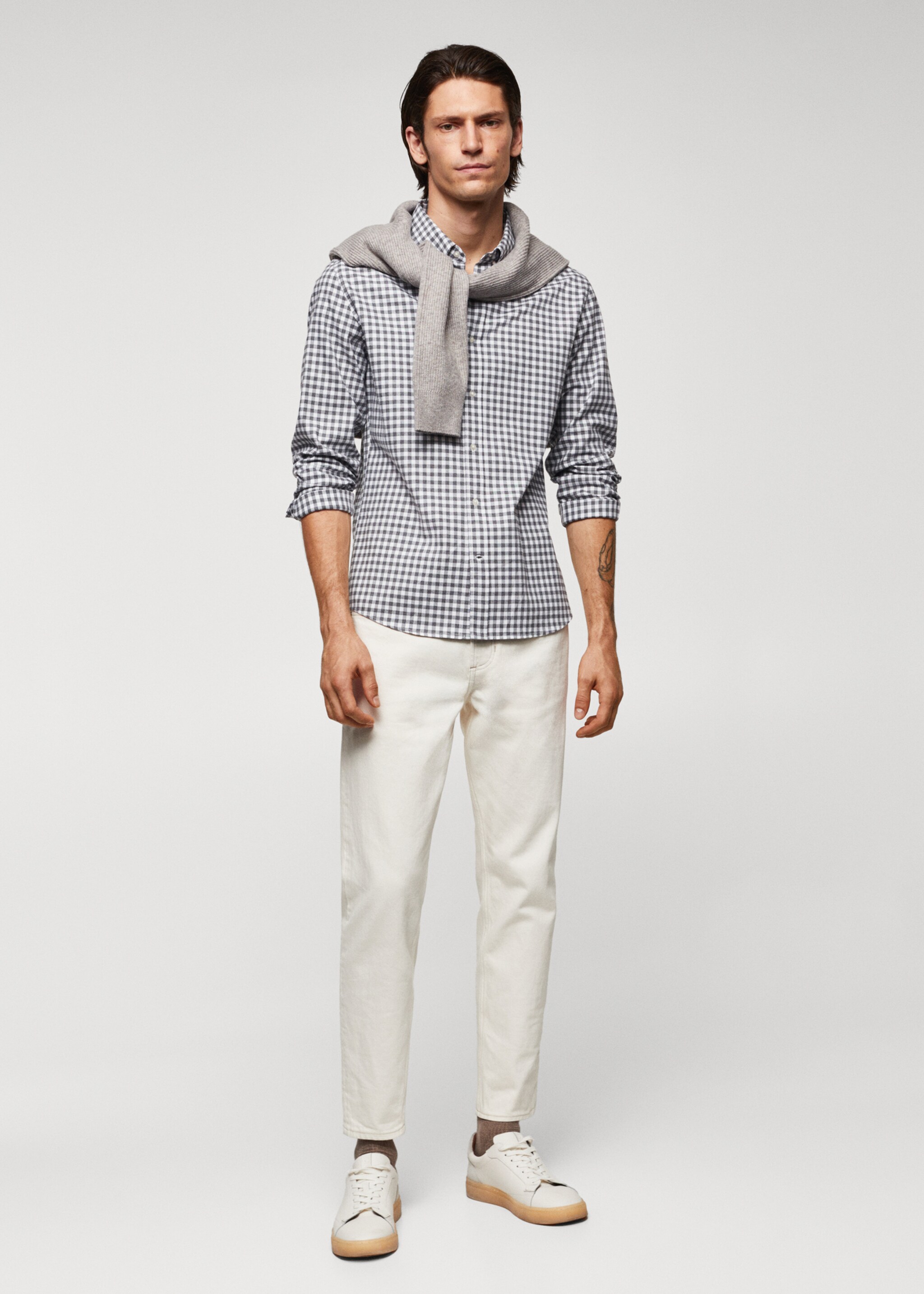 Camisa algodón cuadro vichy - Plano general