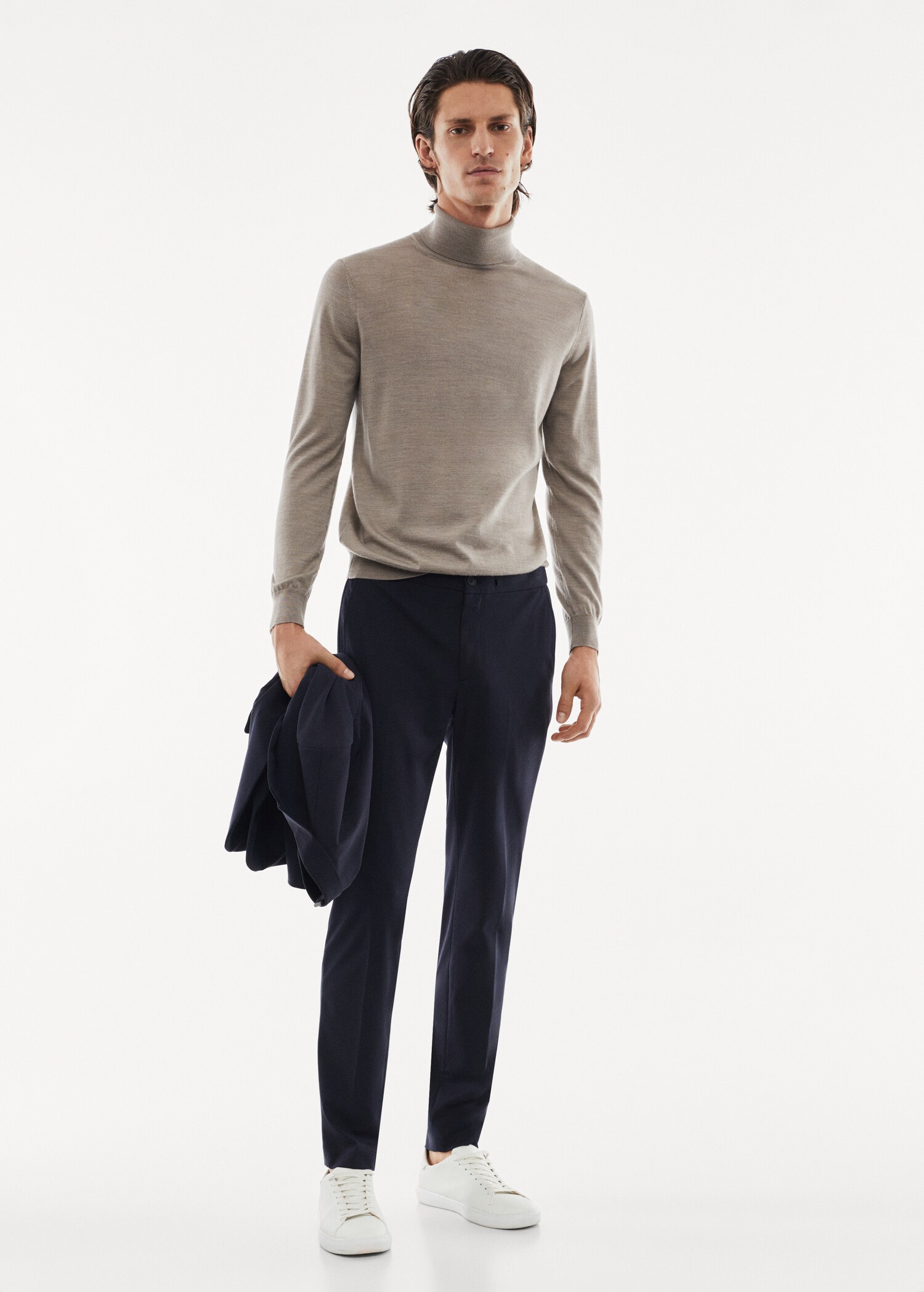 Stretch-fabric slim-fit pants - General plane