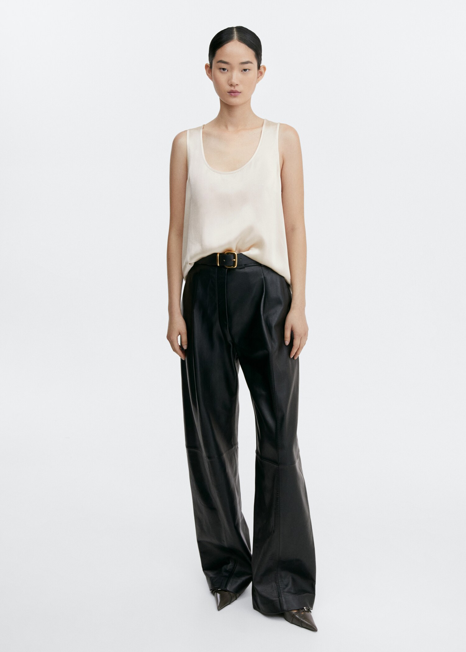 Silk top with wide straps - General plane