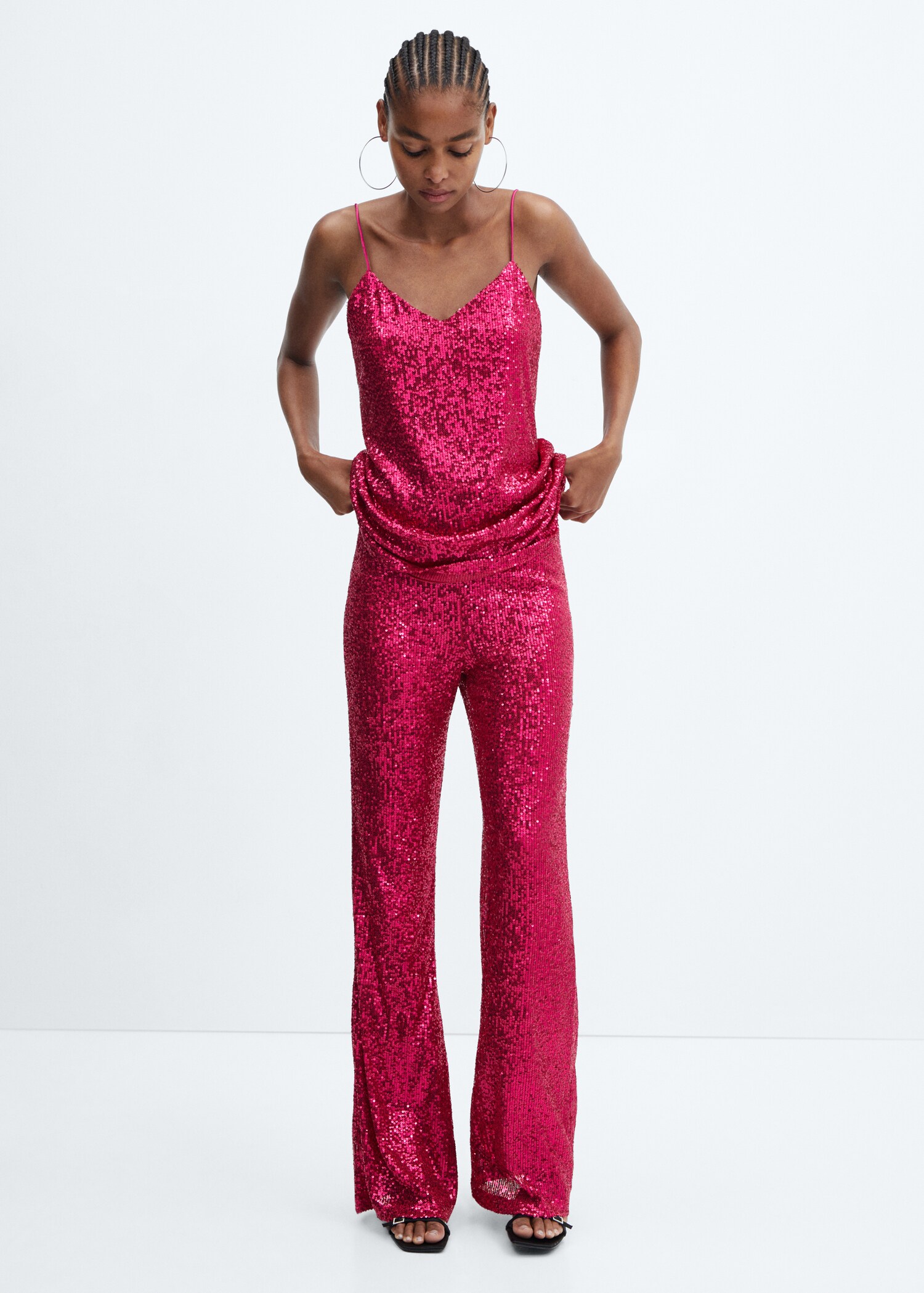 Pantalon flare sequins - Plan général