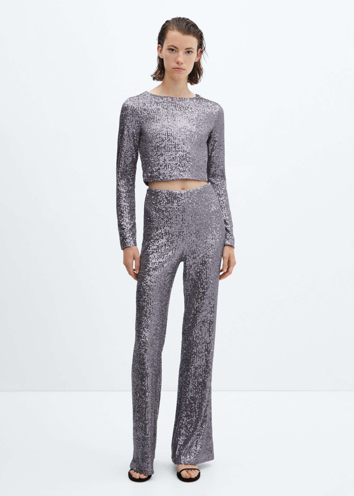 Pantalon flare sequins - Plan général