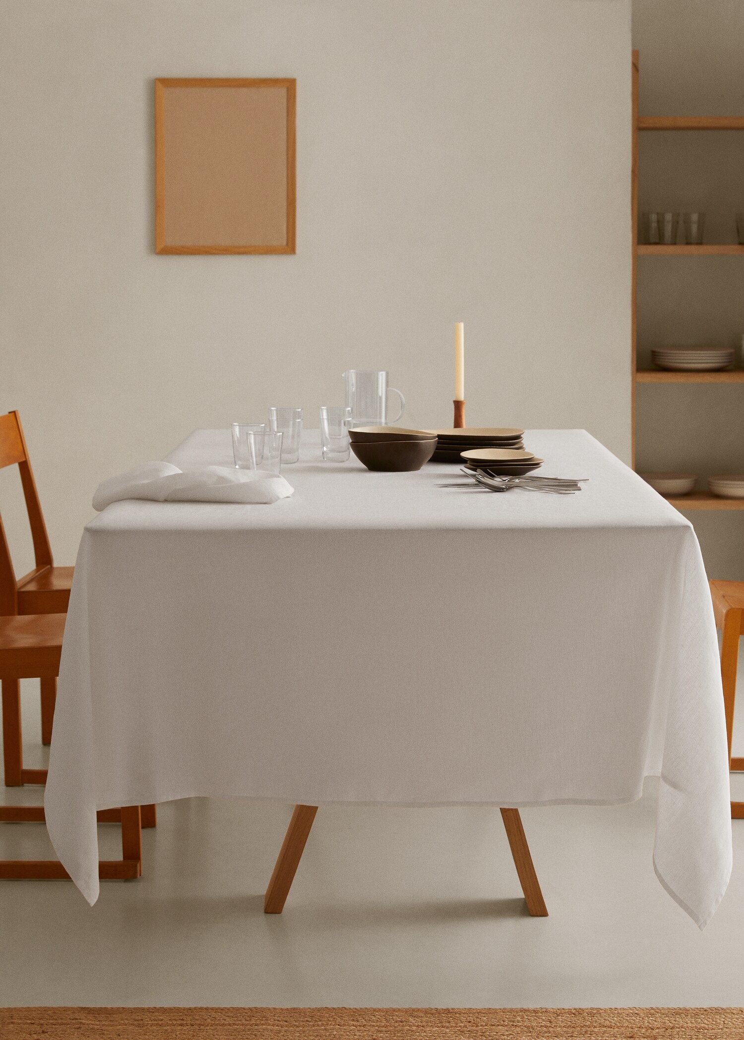 Nappe 100 % lin coutures 170x250 cm - Plan général