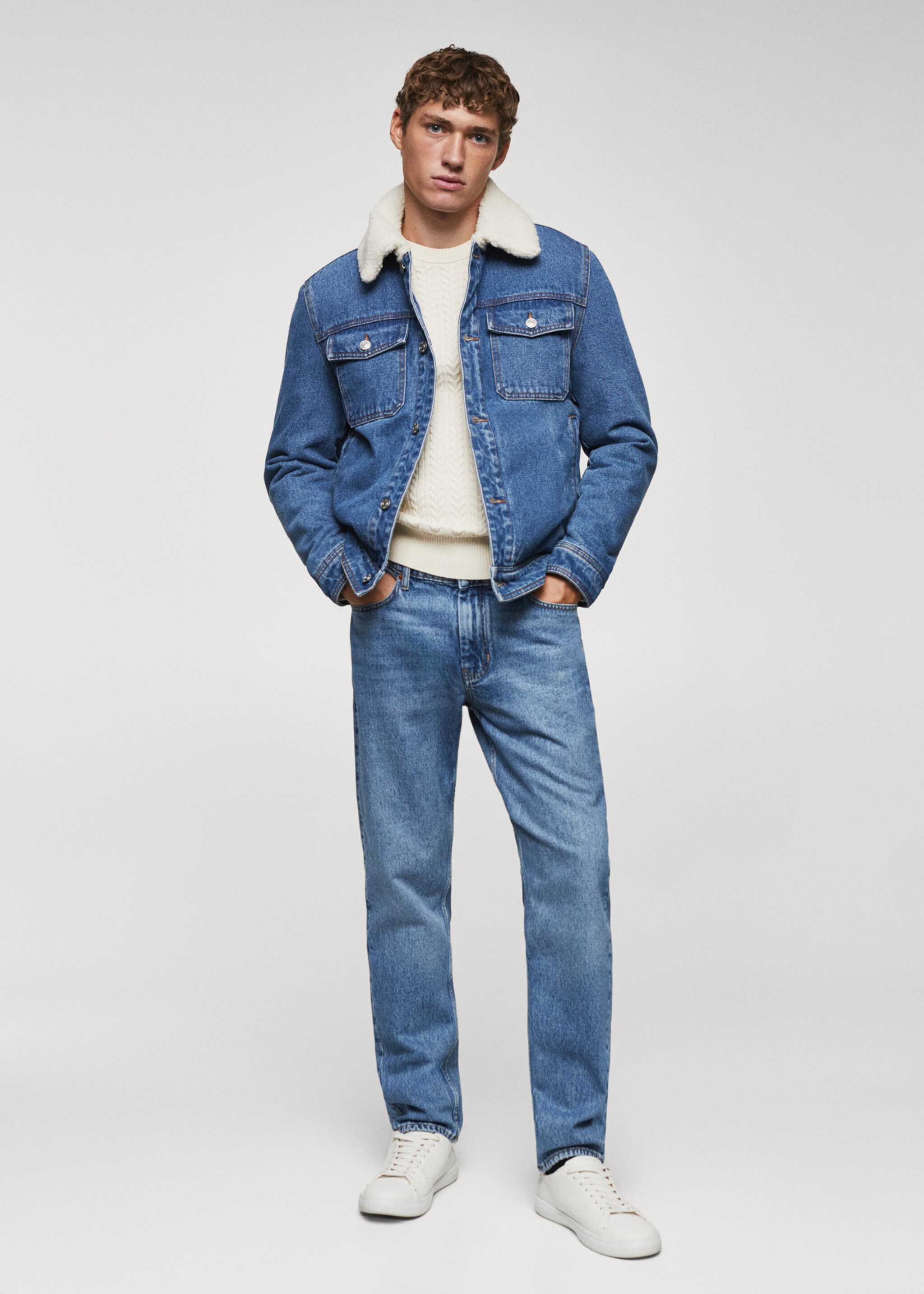 Chaqueta denim borreguito - Plano general