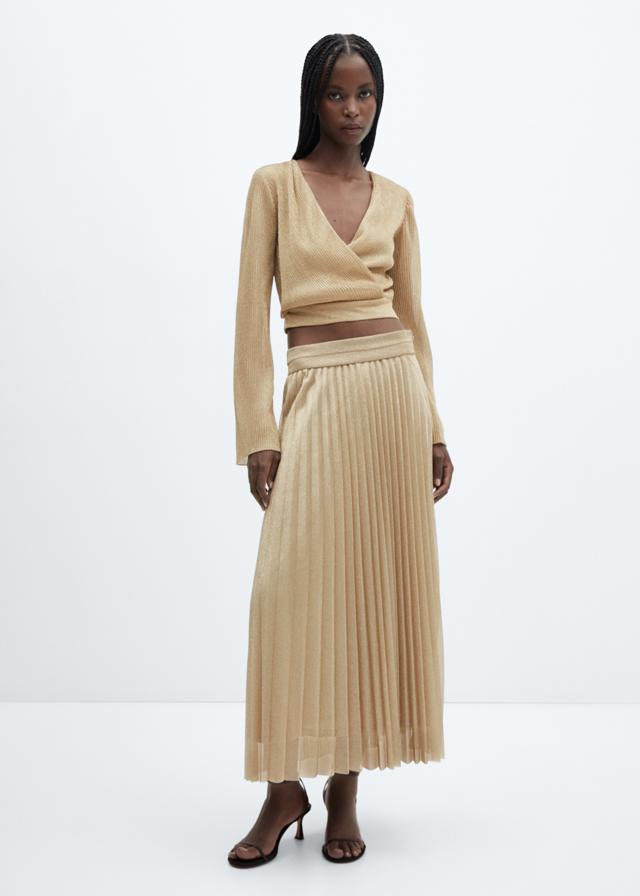 Blusa crop lurex - Piano generale
