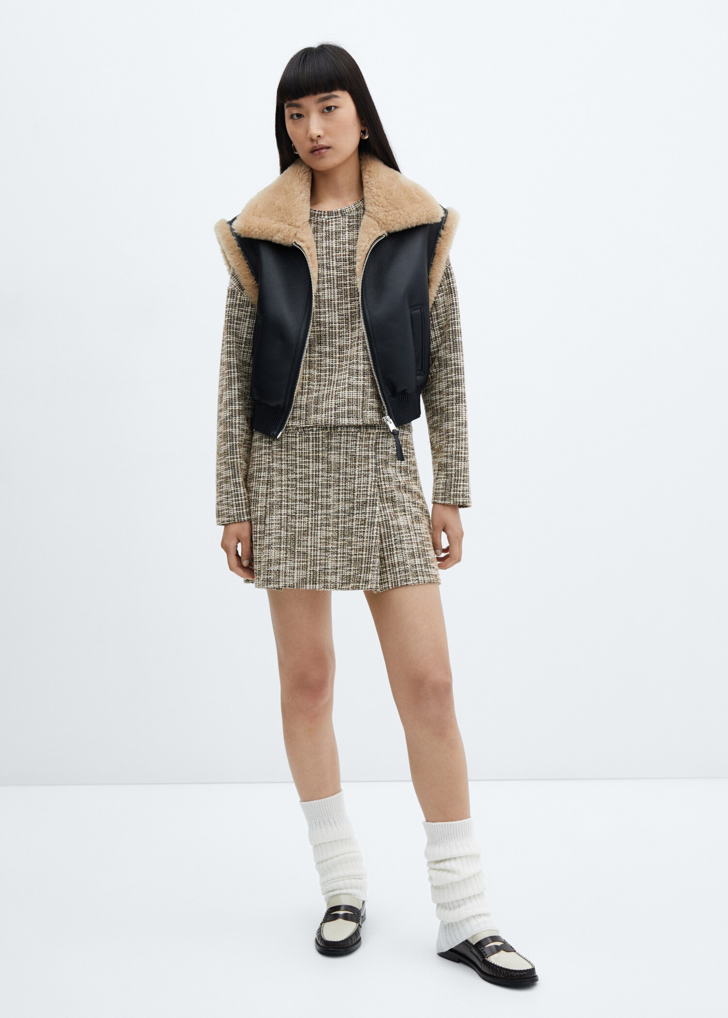Sudadera tweed jaspeada - Plano general