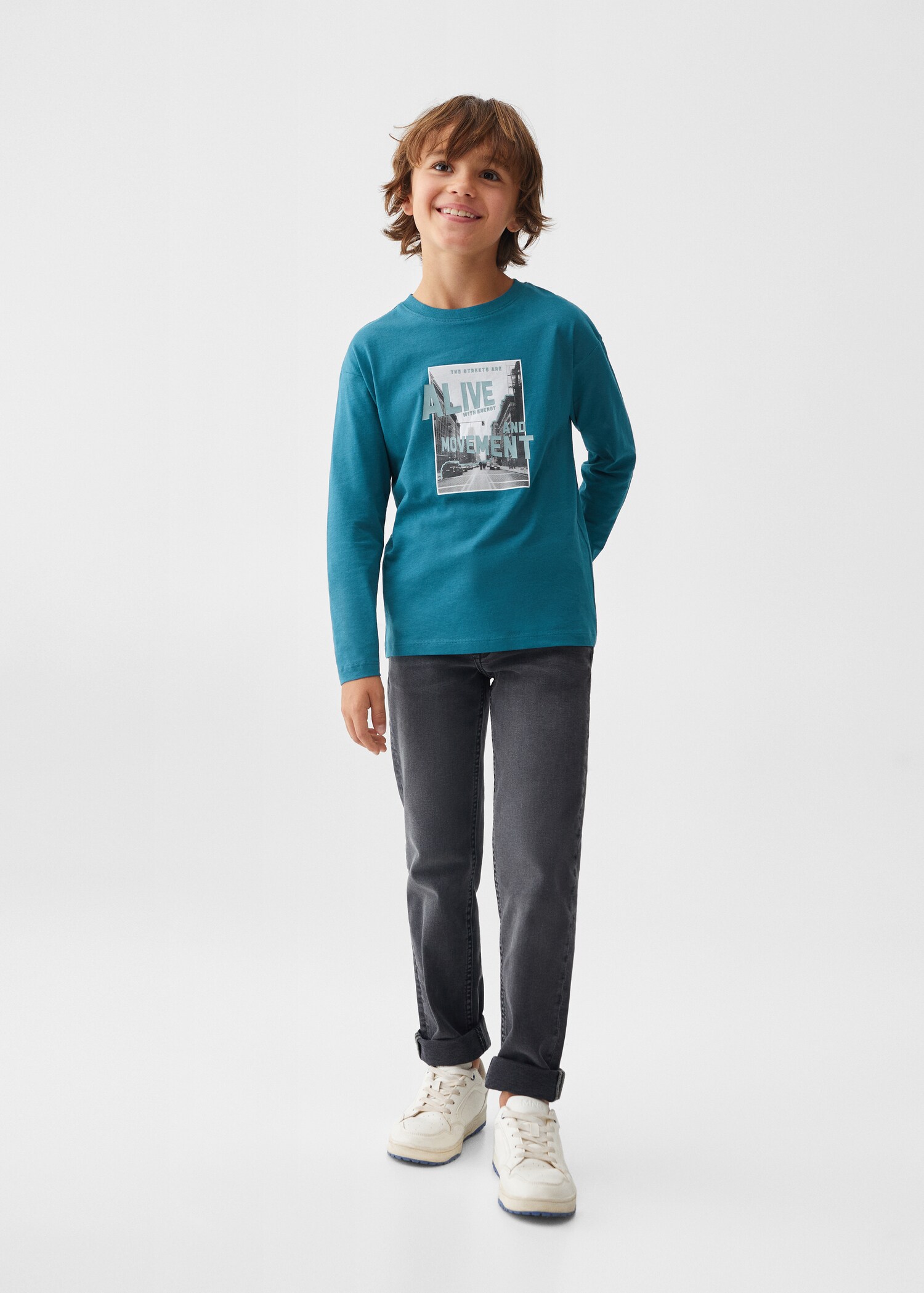 T-shirt manches longues imprimé - Plan général