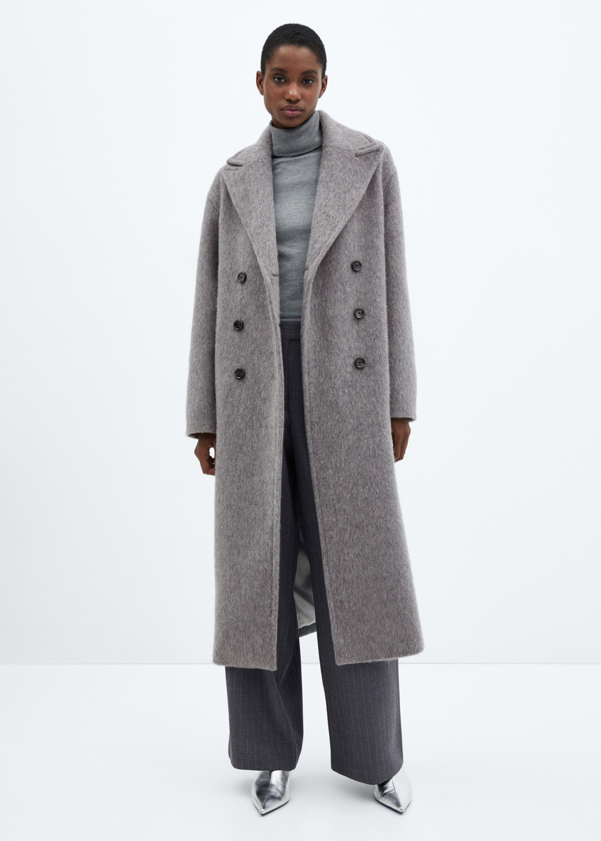 Manteau en laine à double boutonnage - Plan général