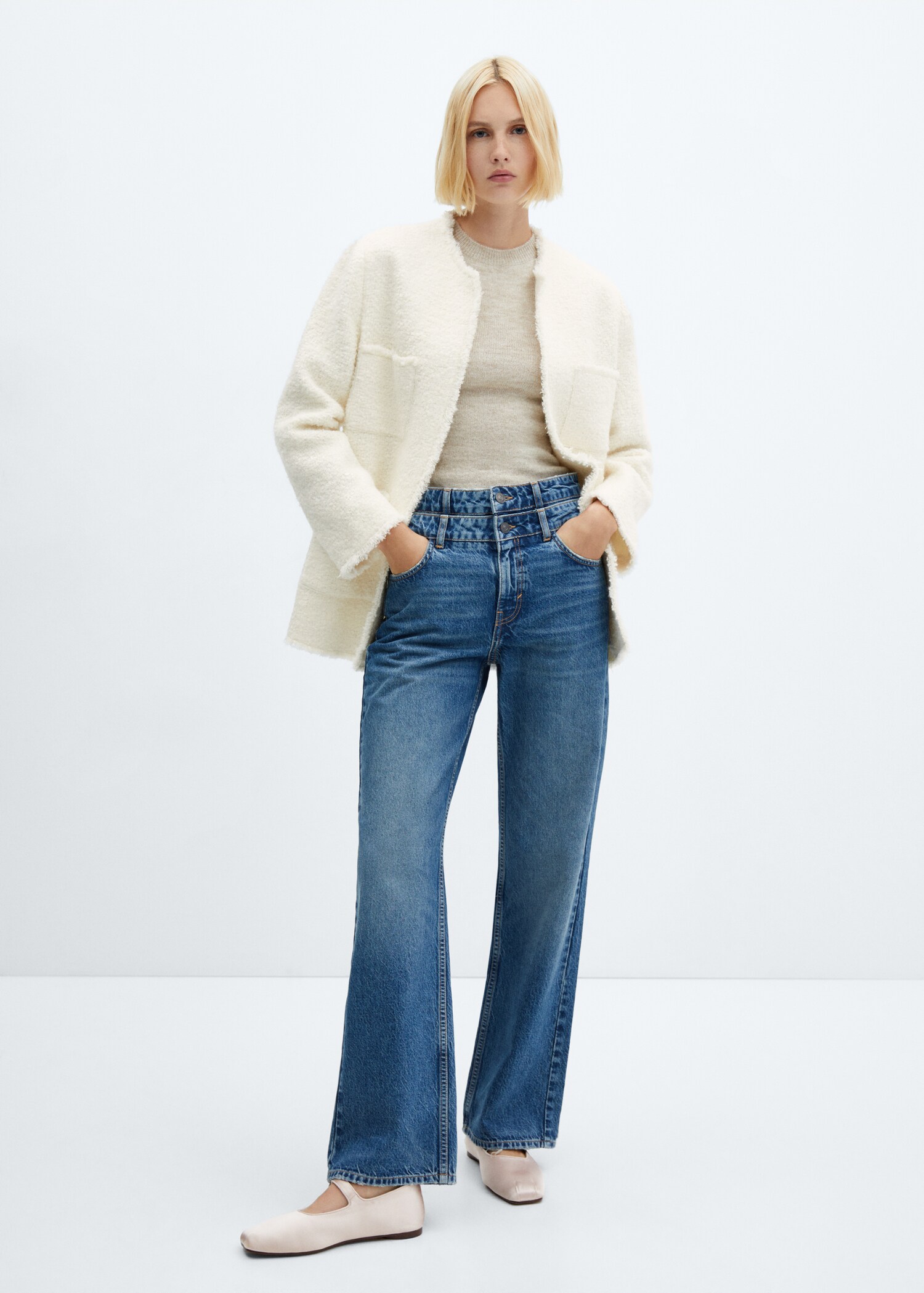 Pocket tweed jacket - General plane