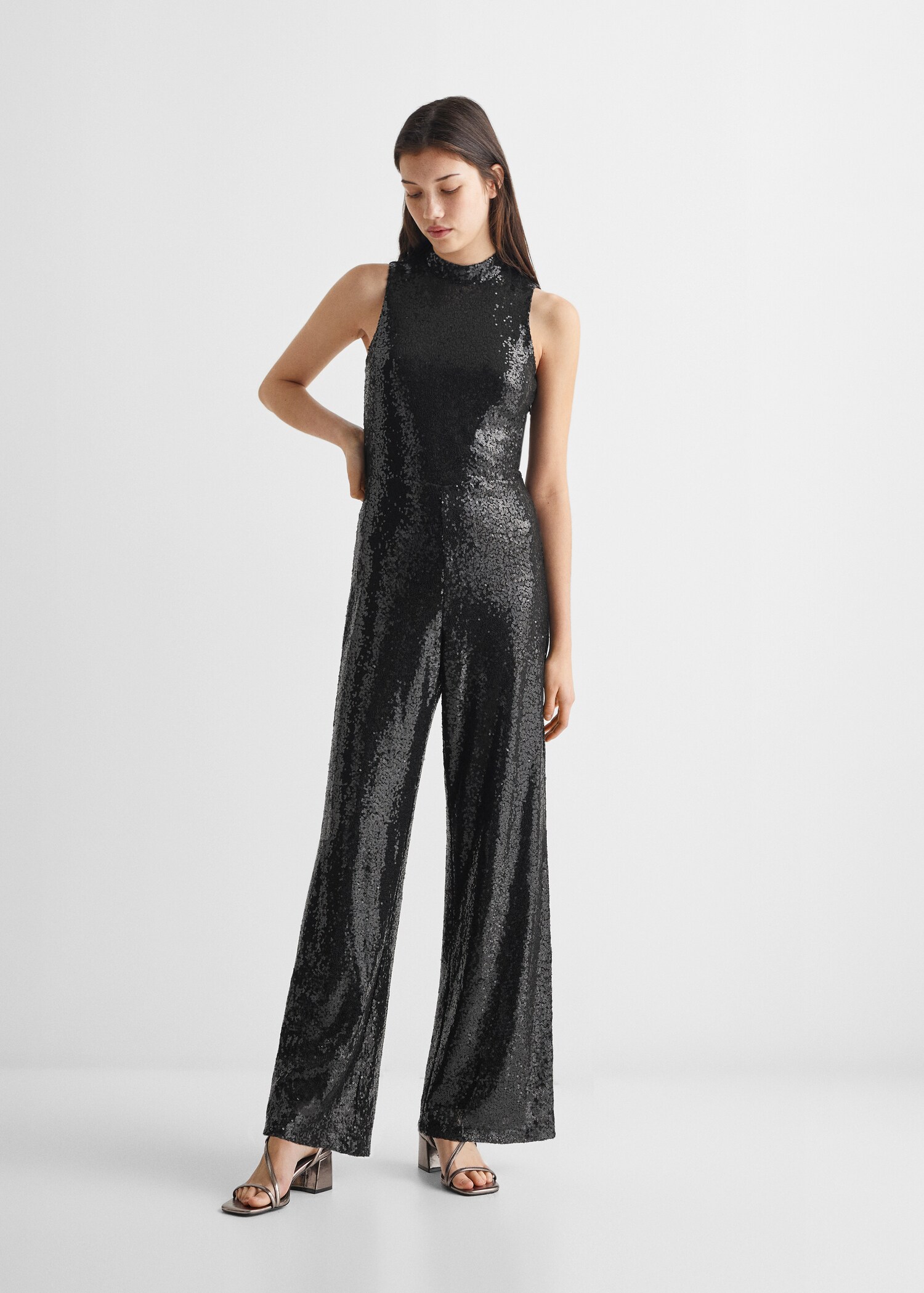 Langer Overall mit Pailletten - Allgemeine Ansicht