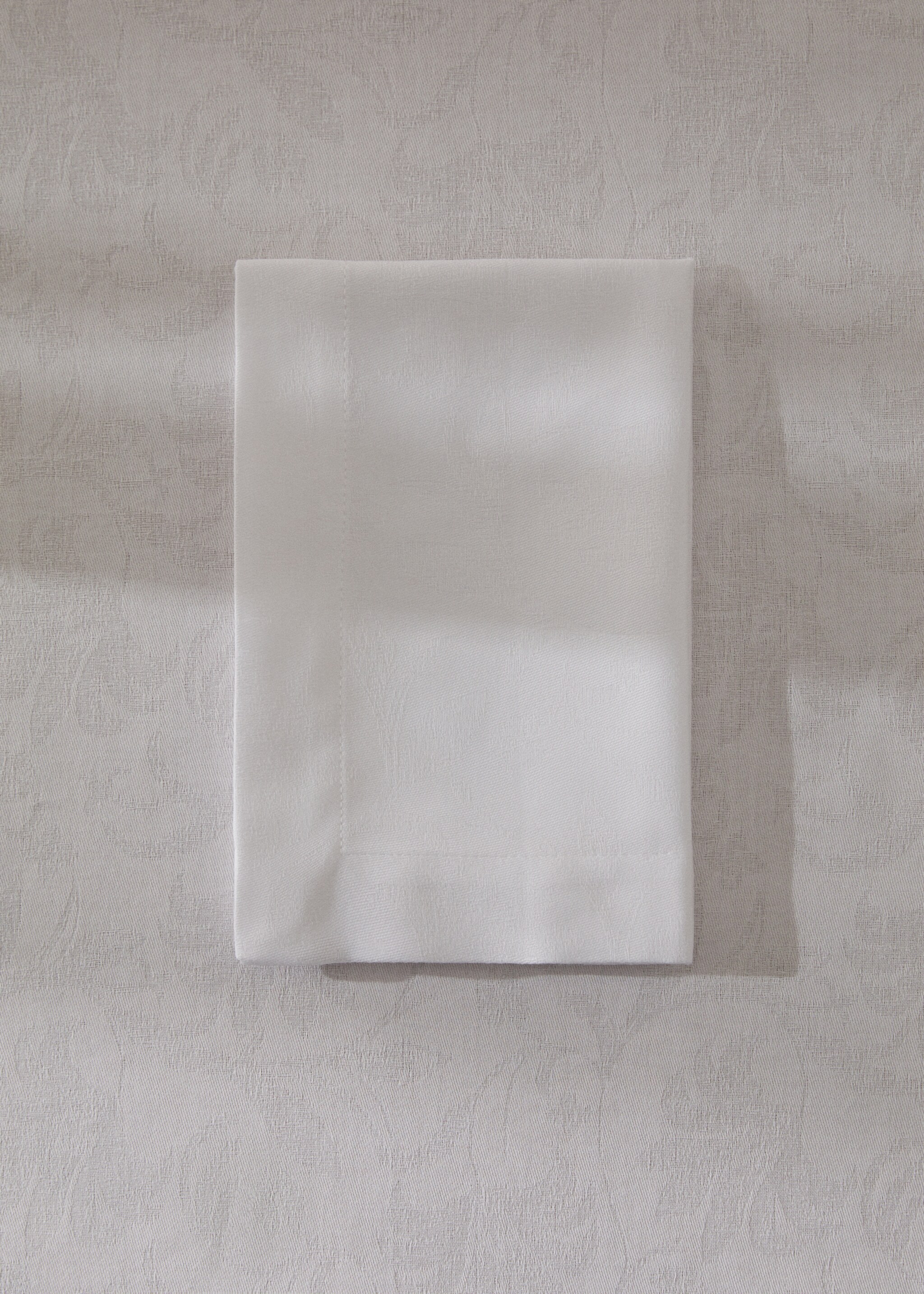 Baumwollserviette mit Jacquard-Blume - Allgemeine Ansicht