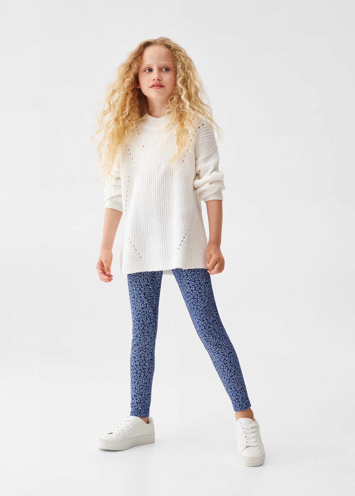 Bedruckte Baumwoll-Leggings - Allgemeine Ansicht