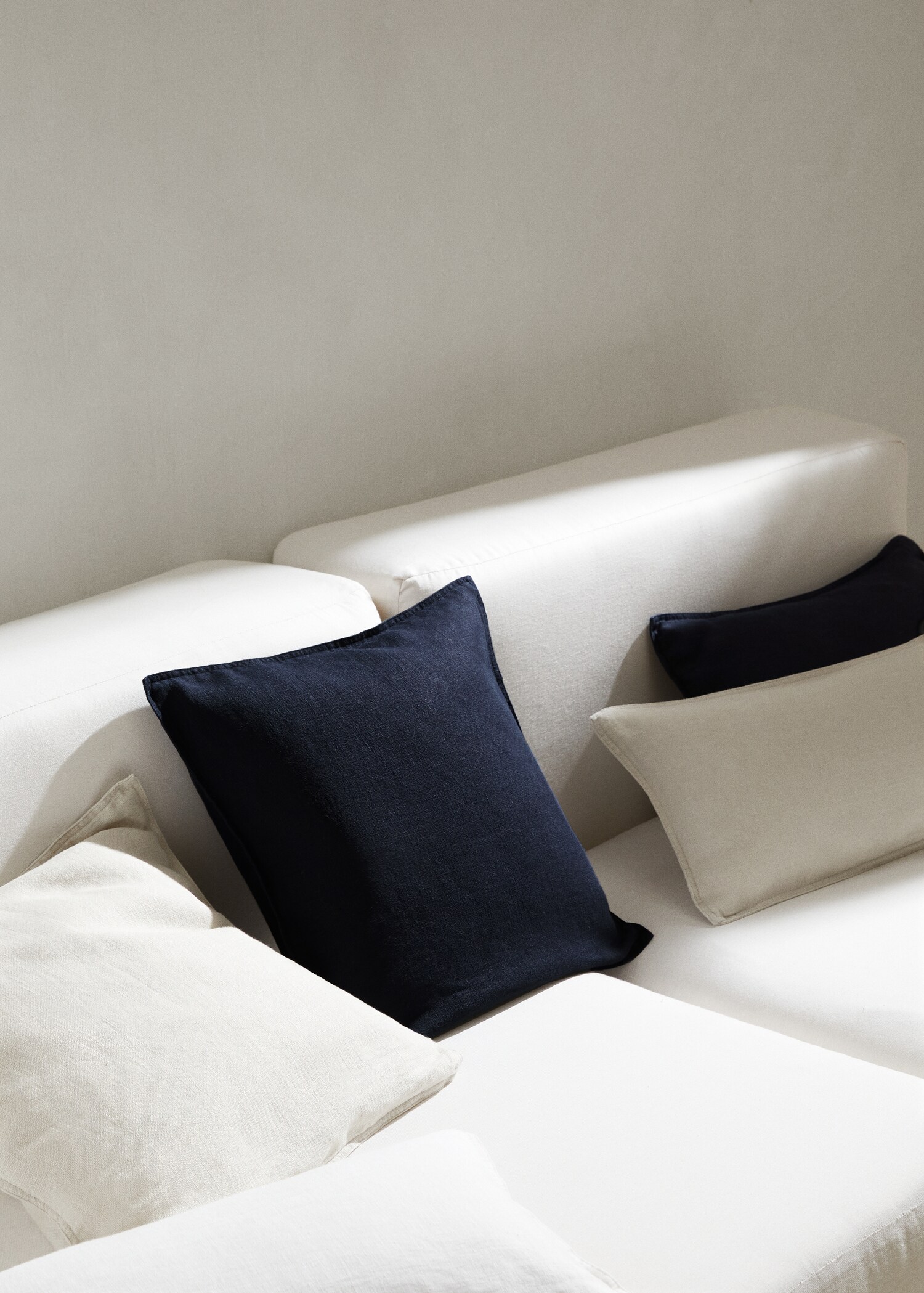 100% linen plain cushion case 45x45cm - General plane