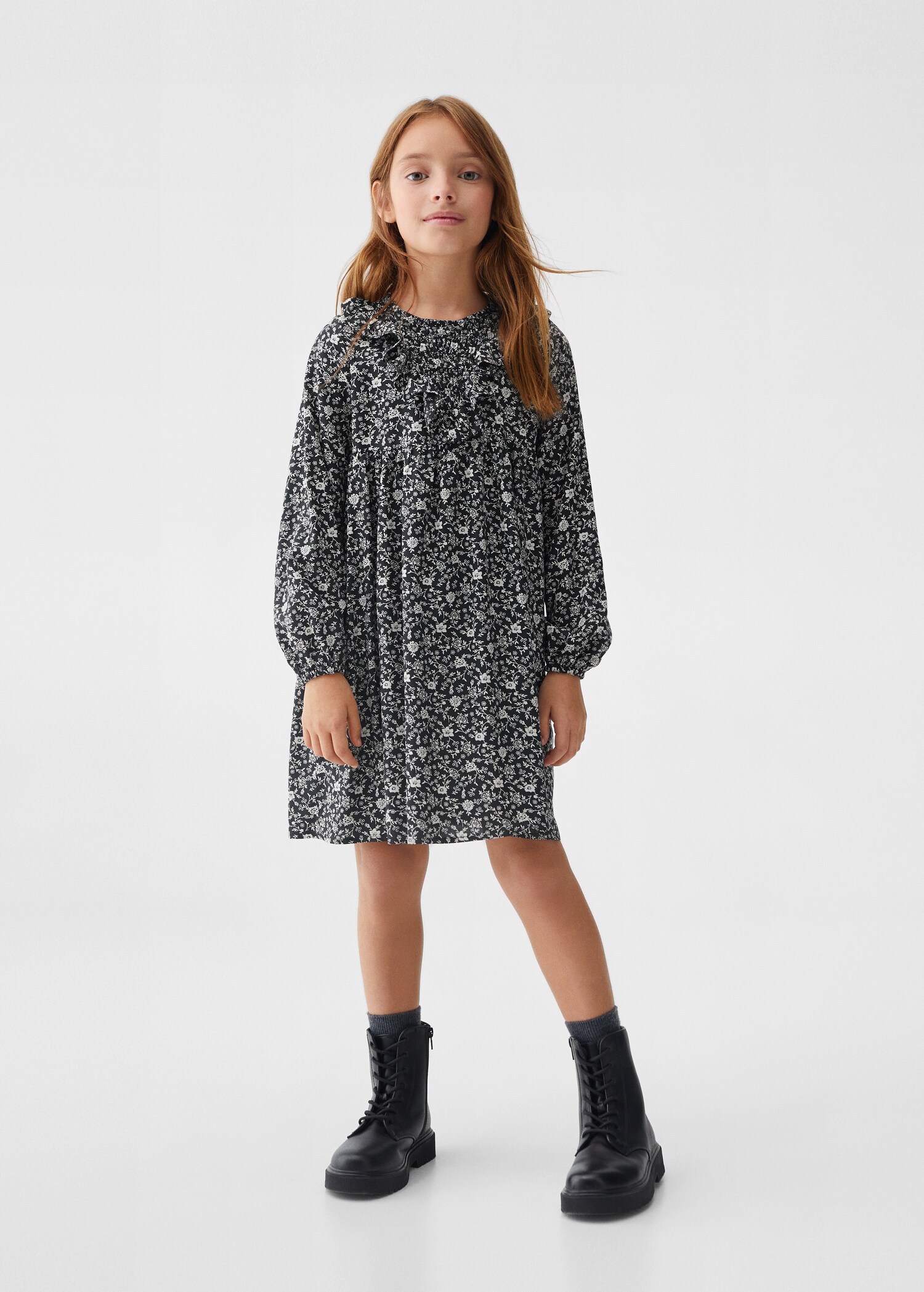 Robe imprimée à volants - Plan général