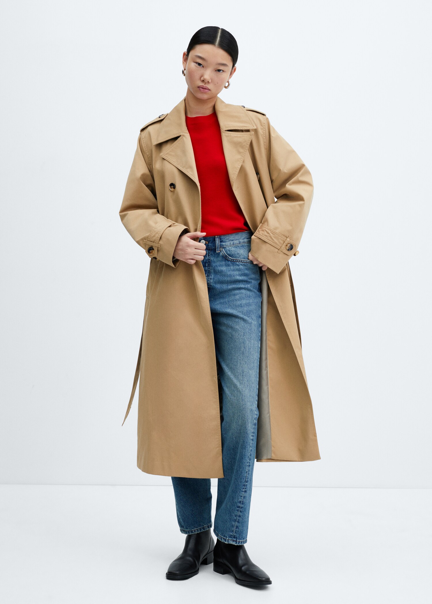 Double-breasted trench coat - General plane