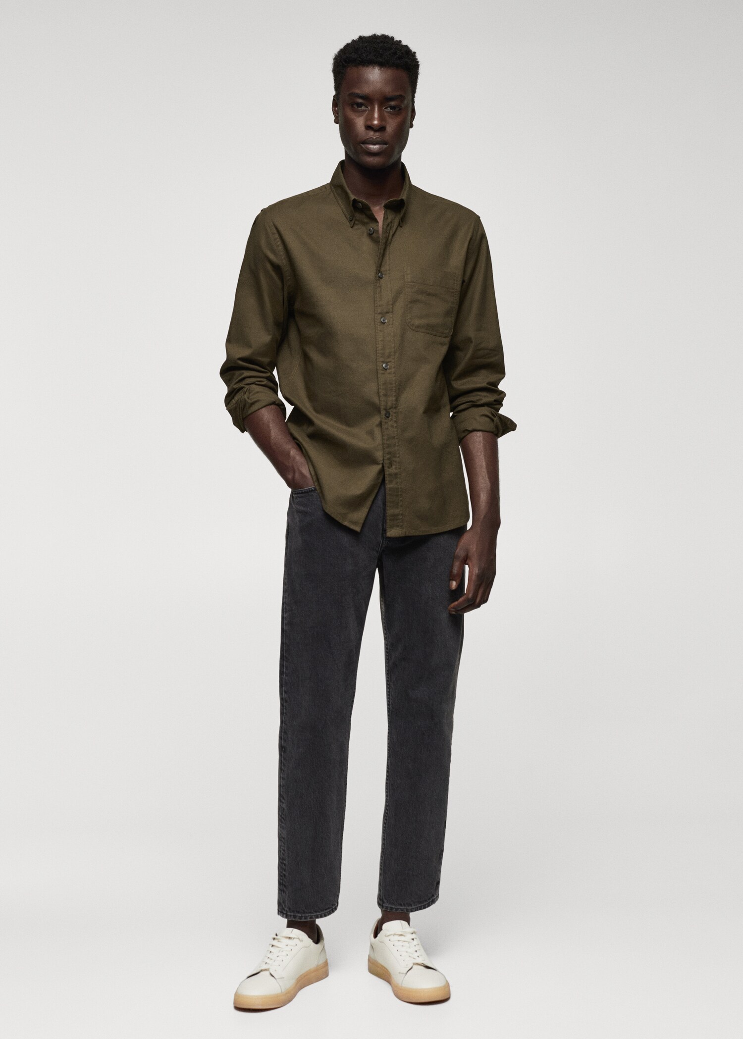 Regular fit Oxford cotton shirt - General plane