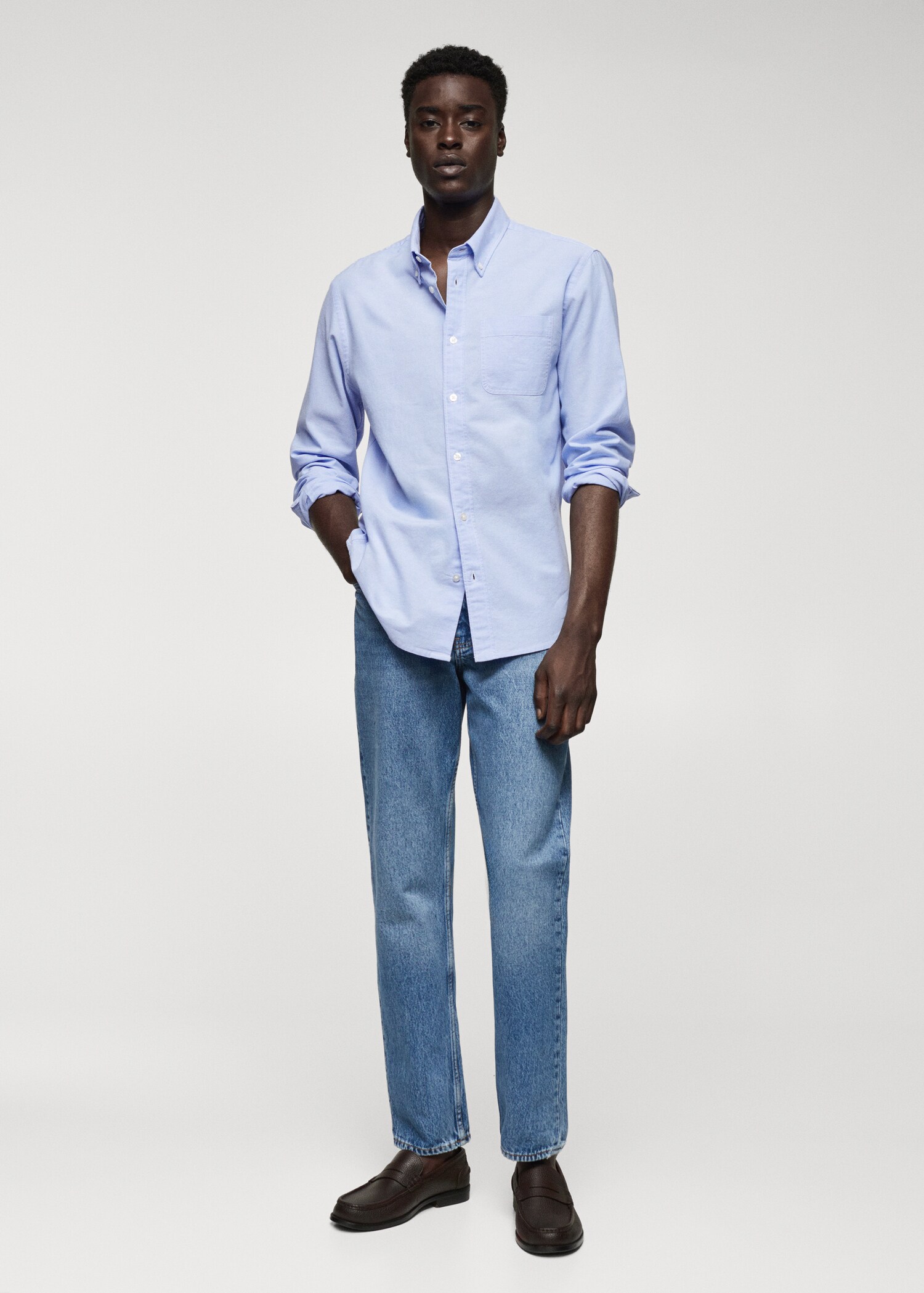 Regular fit Oxford cotton shirt - General plane
