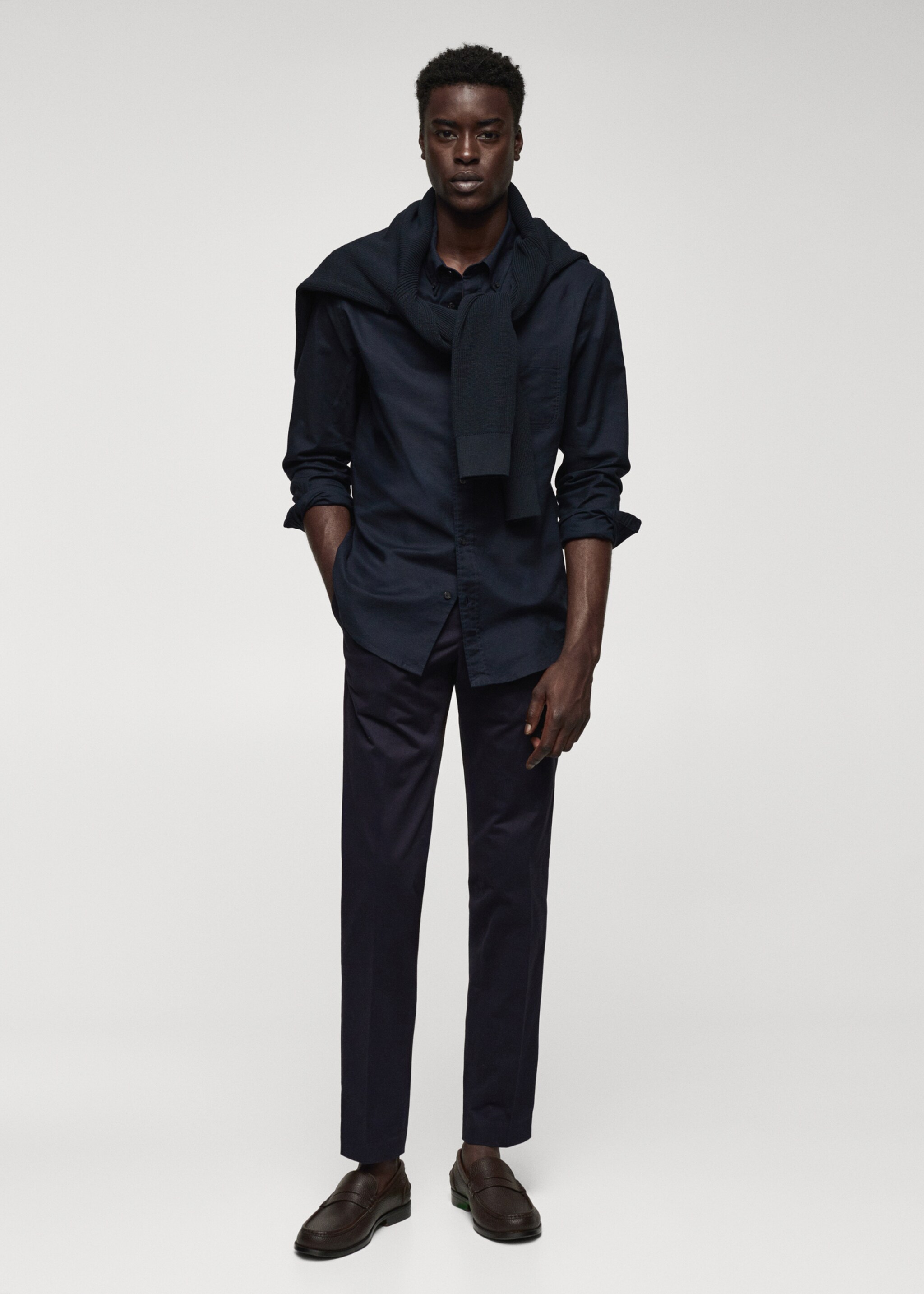 Regular fit Oxford cotton shirt - General plane