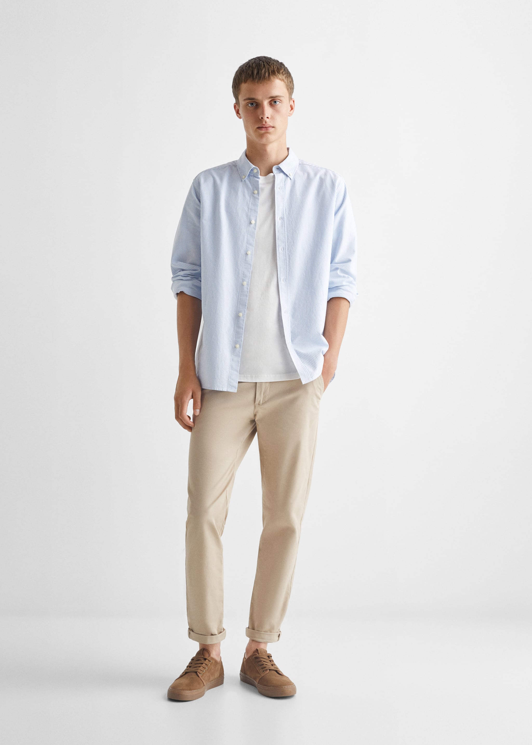 Camicia regular fit Oxford cotone - Piano generale