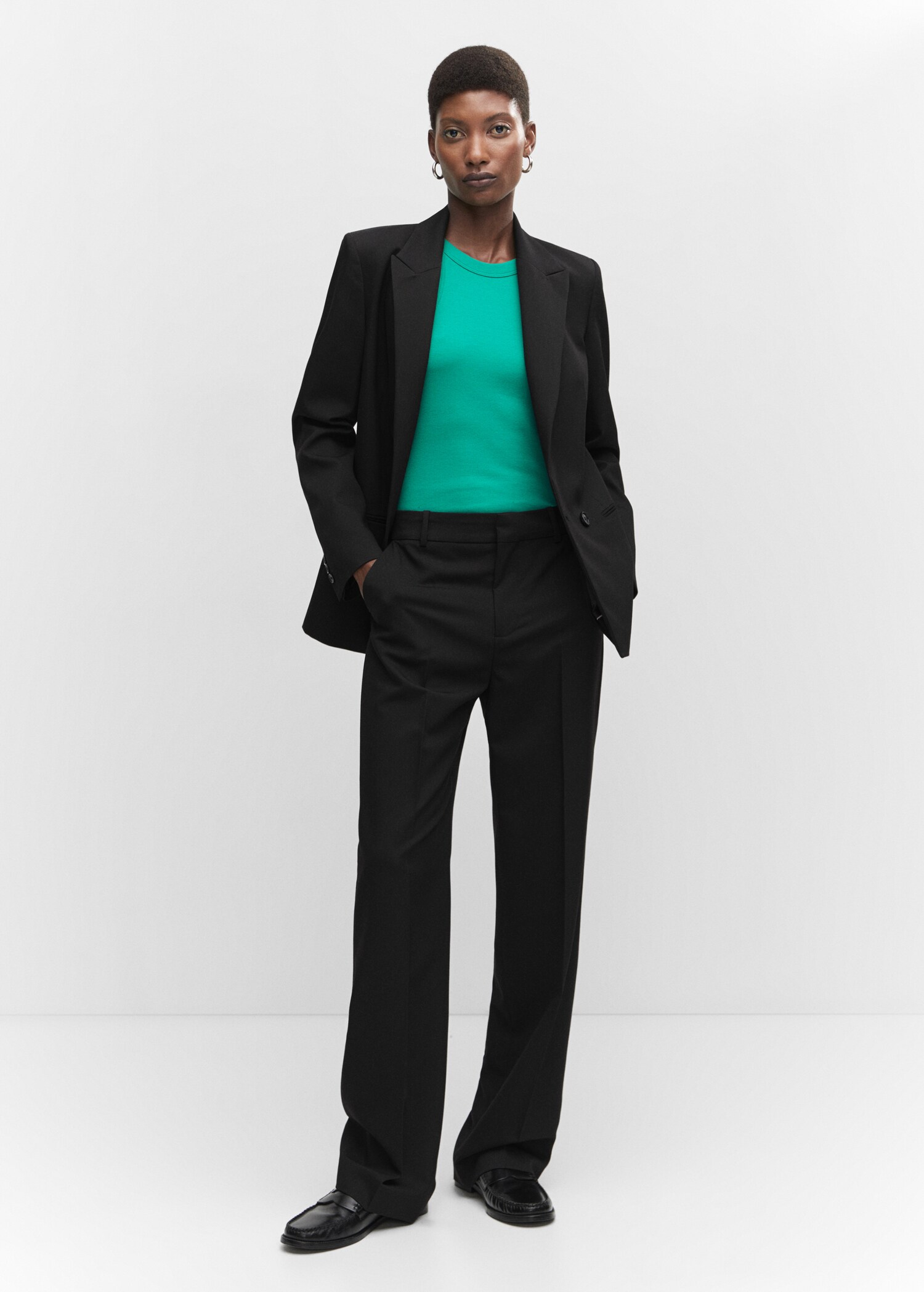 Straight suit trousers - General plane