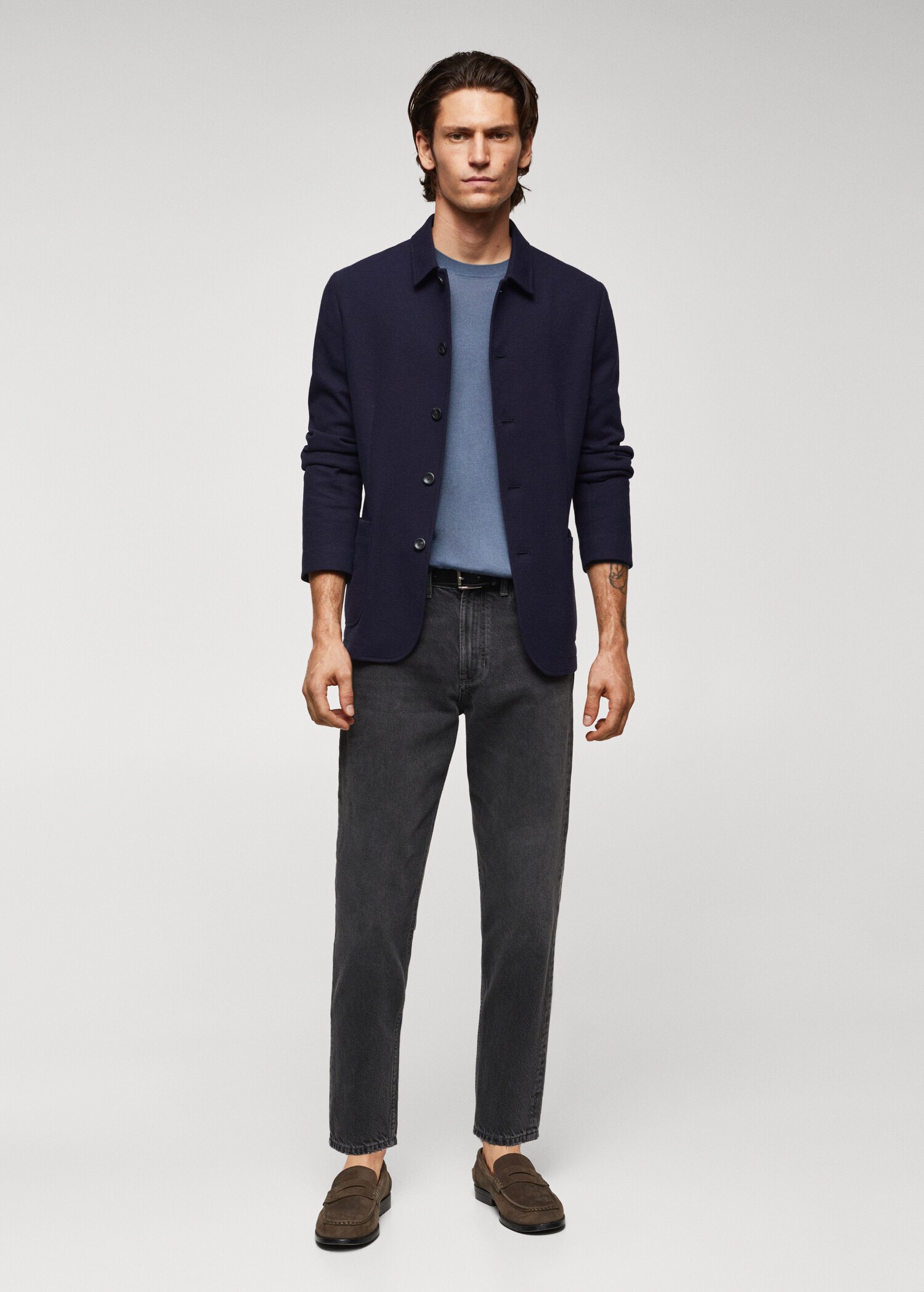 Cotton jacket with pockets - General plane
