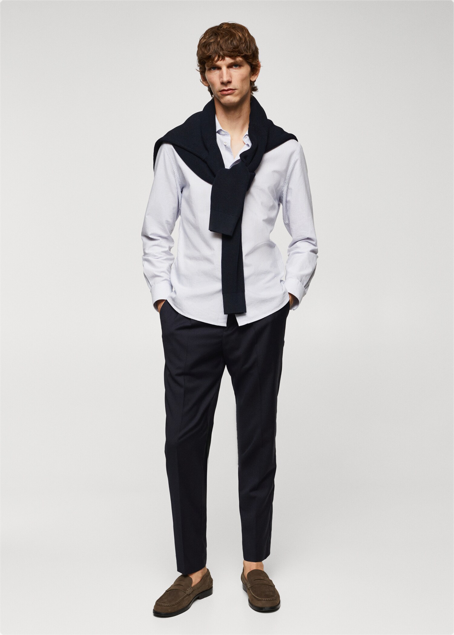 Pantalon pinces laine vierge - Plan général