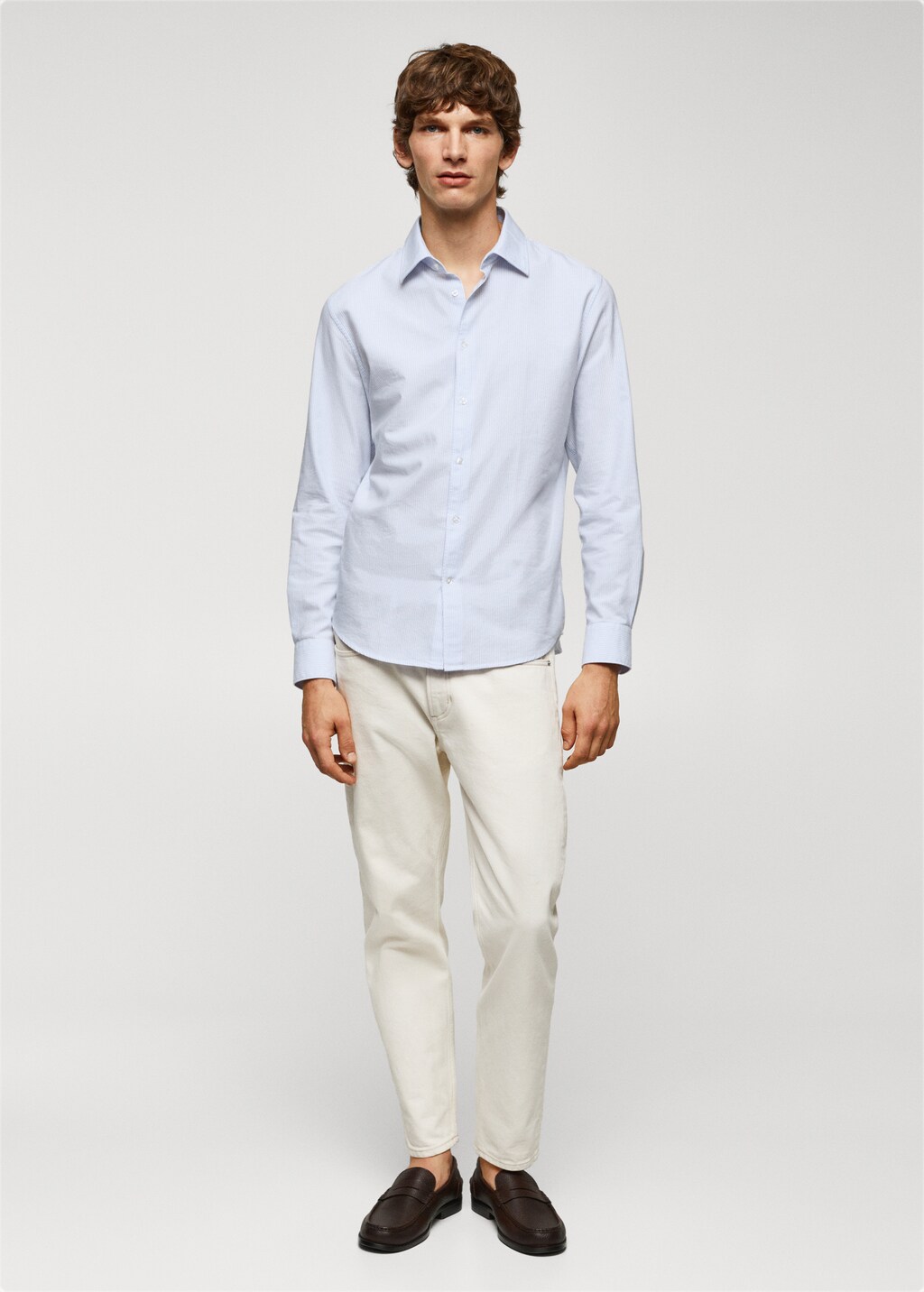 Slim fit Oxford cotton shirt - Men | MANGO OUTLET USA Slim fit Oxford cotton shirt - Men | MANGO OUTLET USA