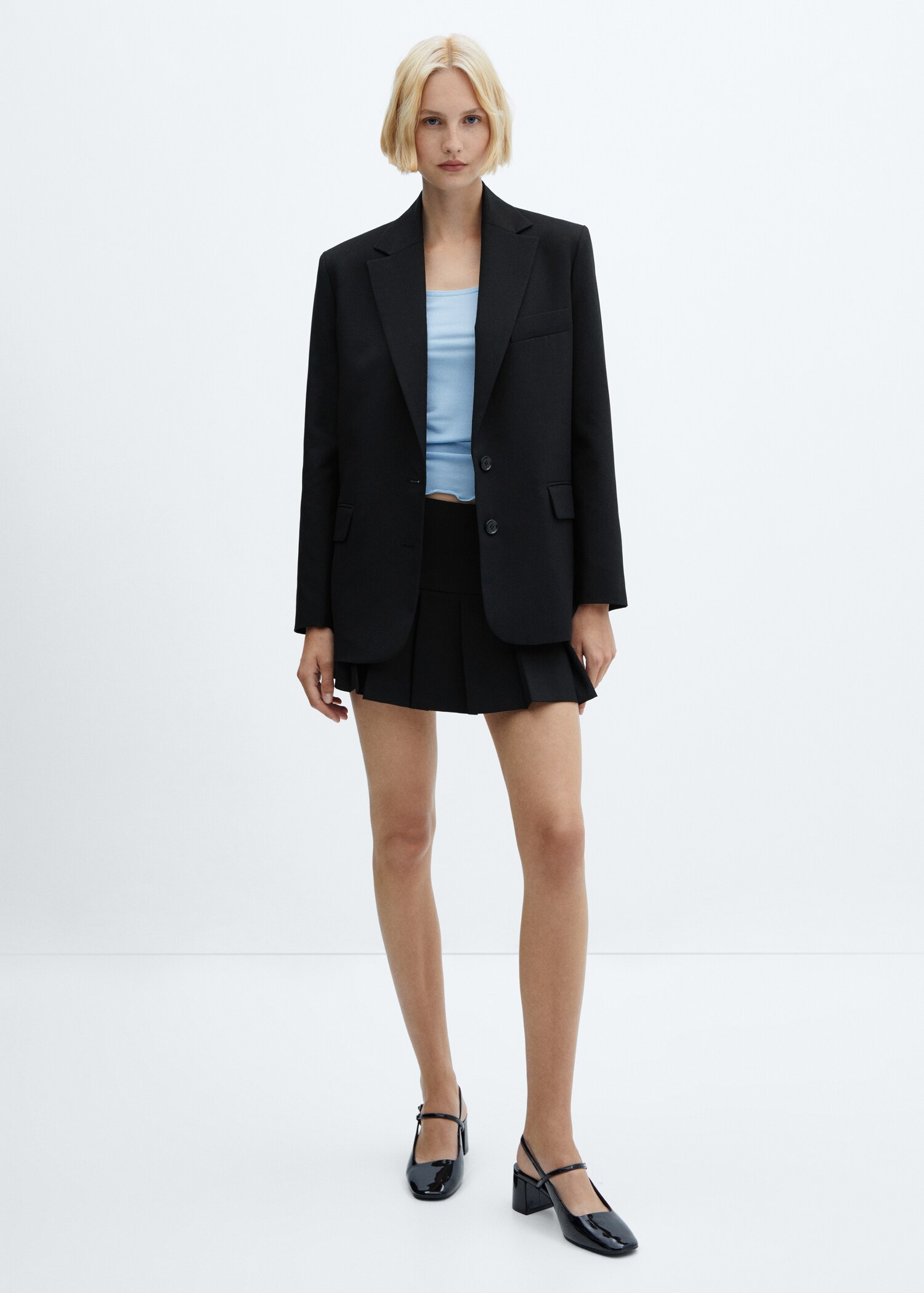Structured lapels blazer - General plane