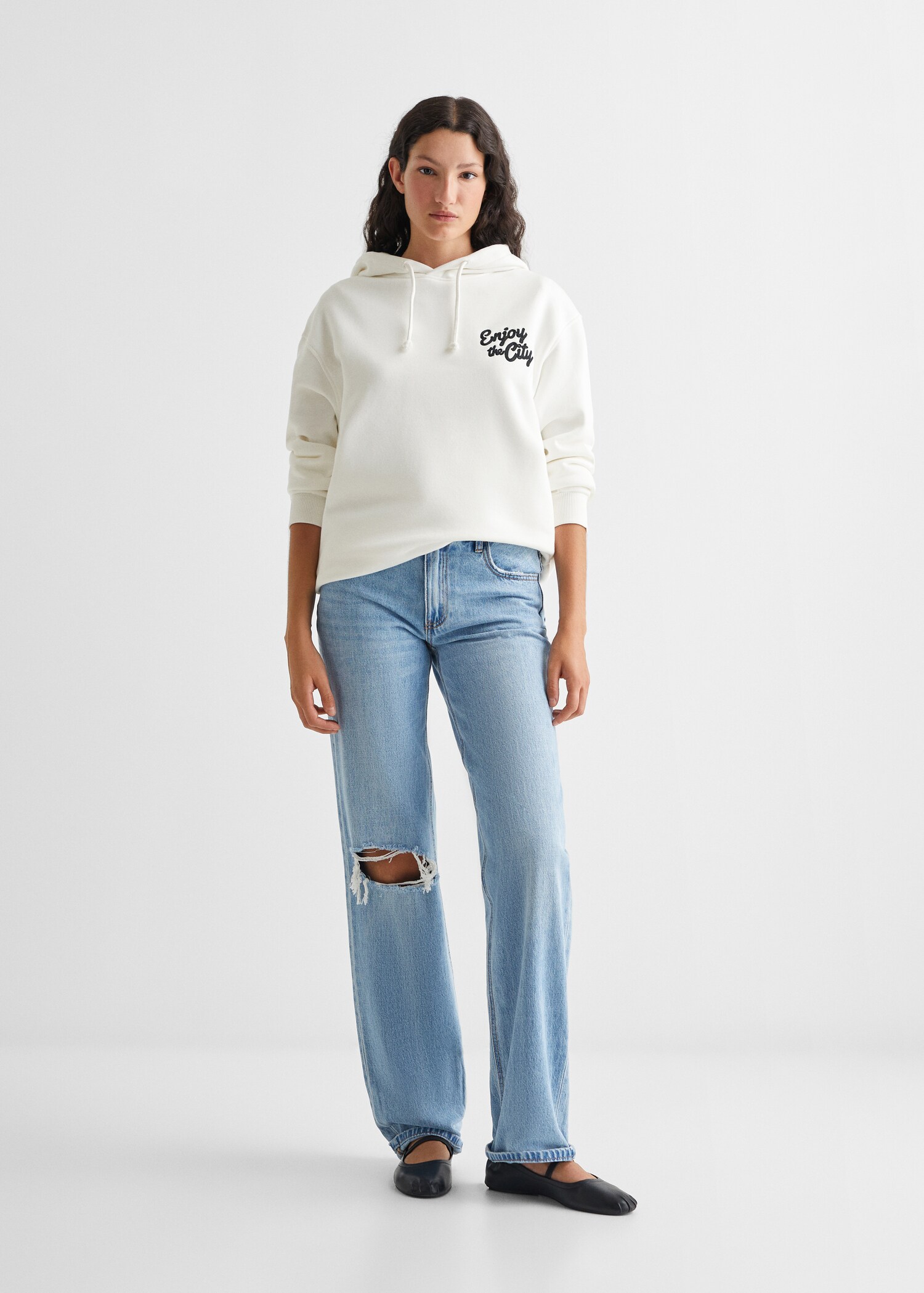 Printed cotton sweatshirt - General plane