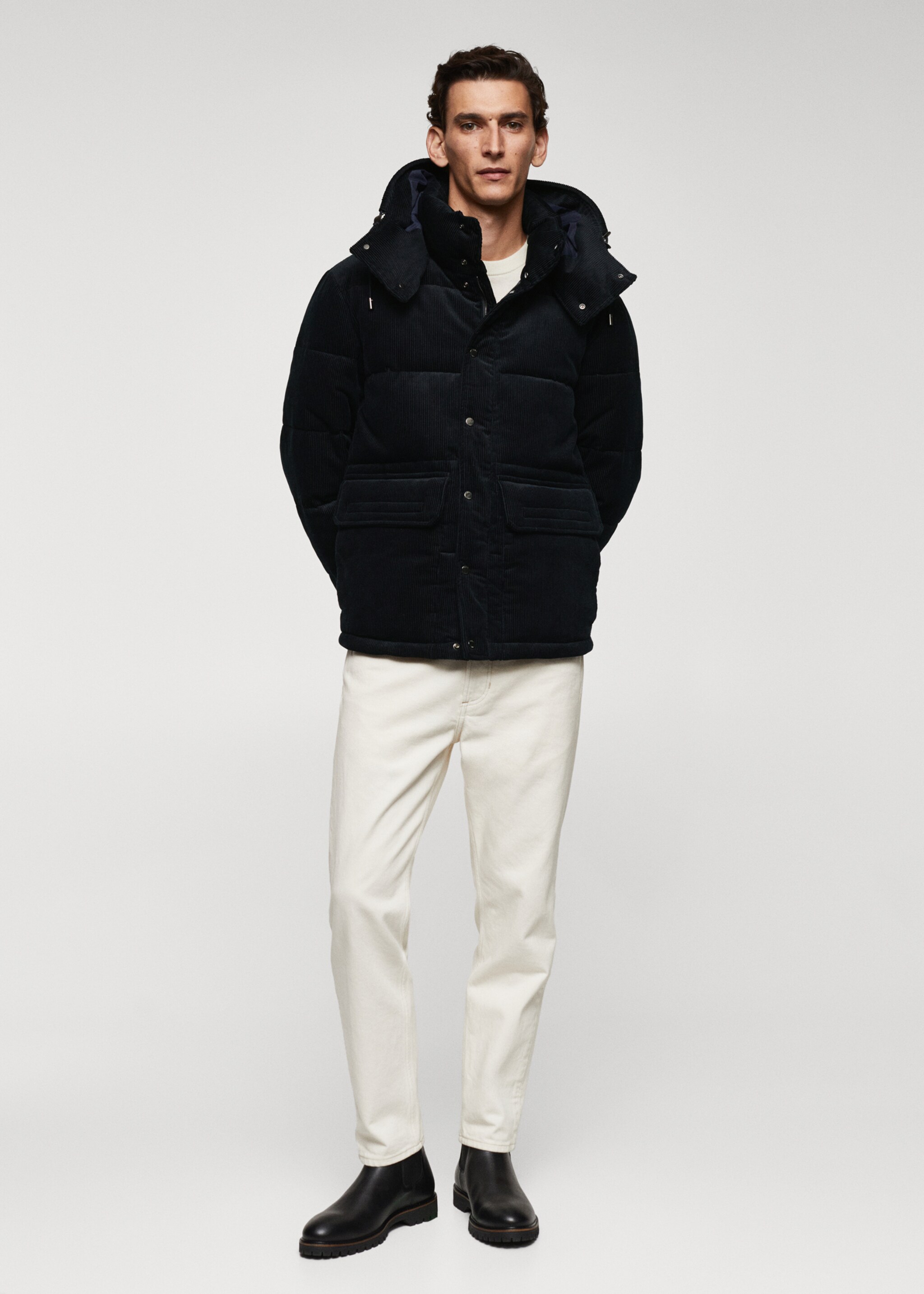 Corduroy thermoregulating anorak - General plane, Navy. Ref: 57097703-00.