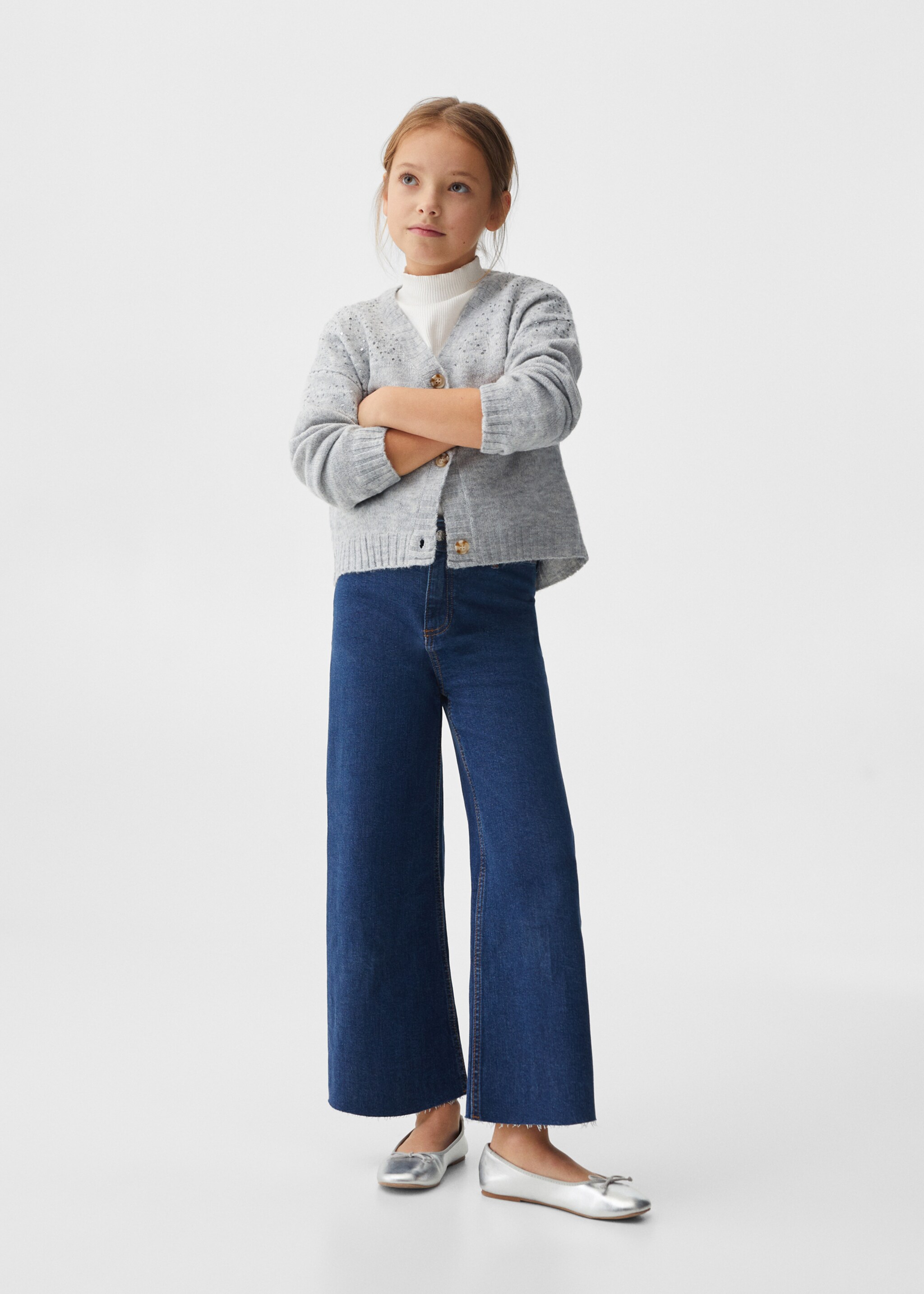 Paillettes knit cardigan - General plane