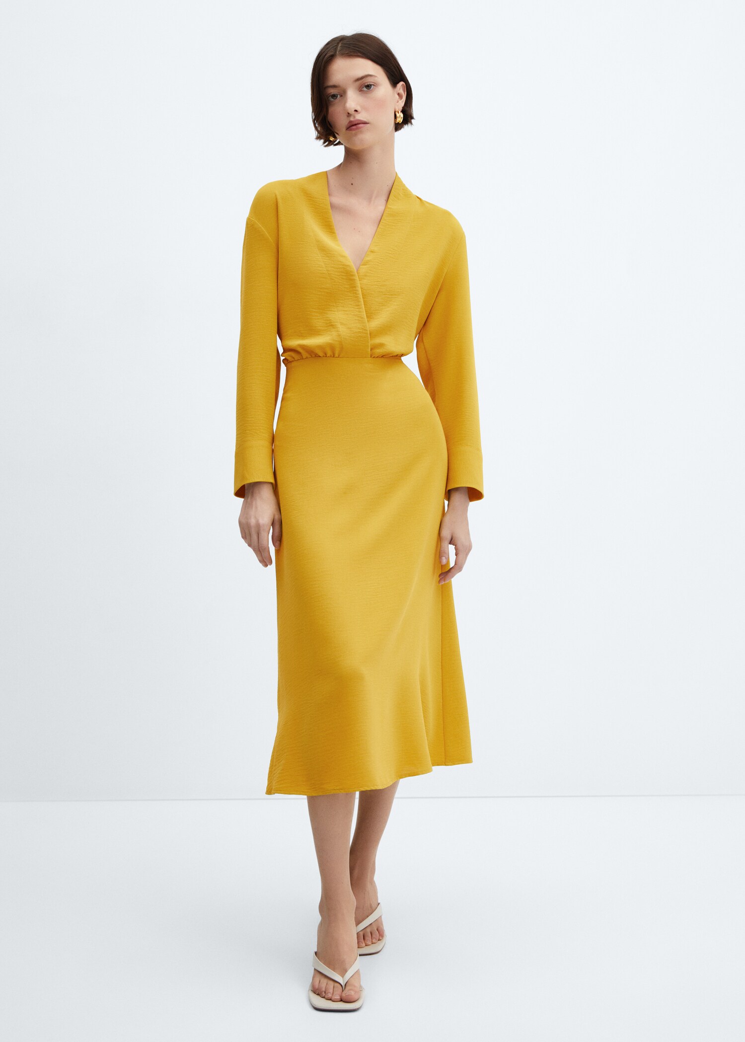 Wrapped midi dress - General plane