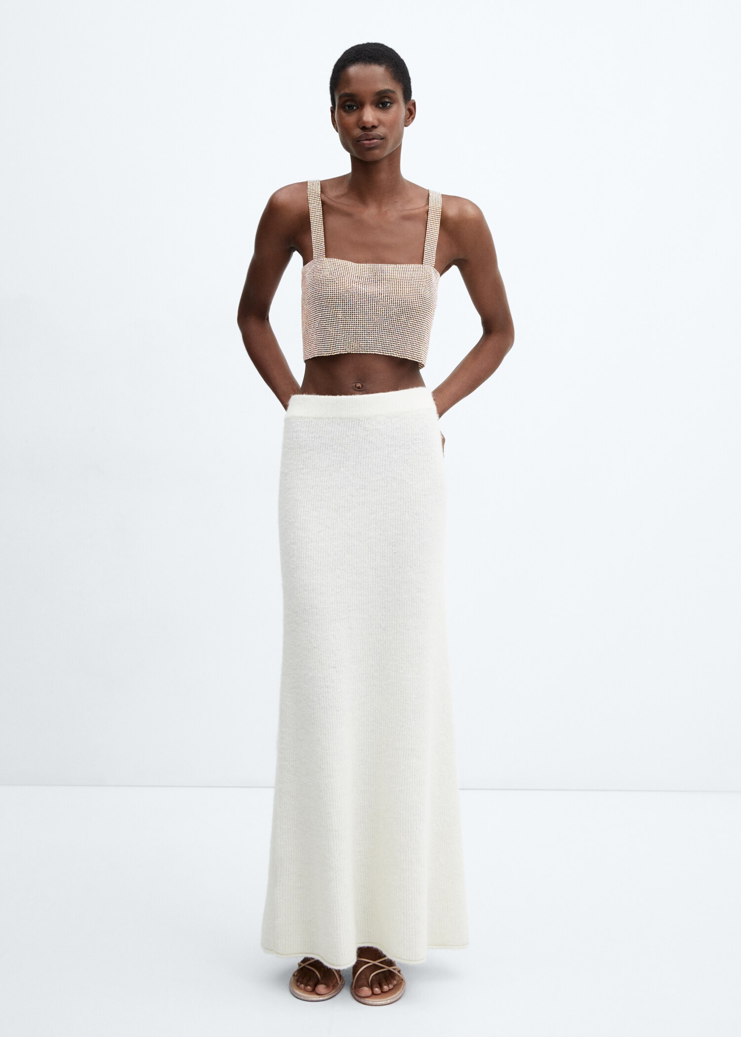 Top maille filet cristaux - Plan général