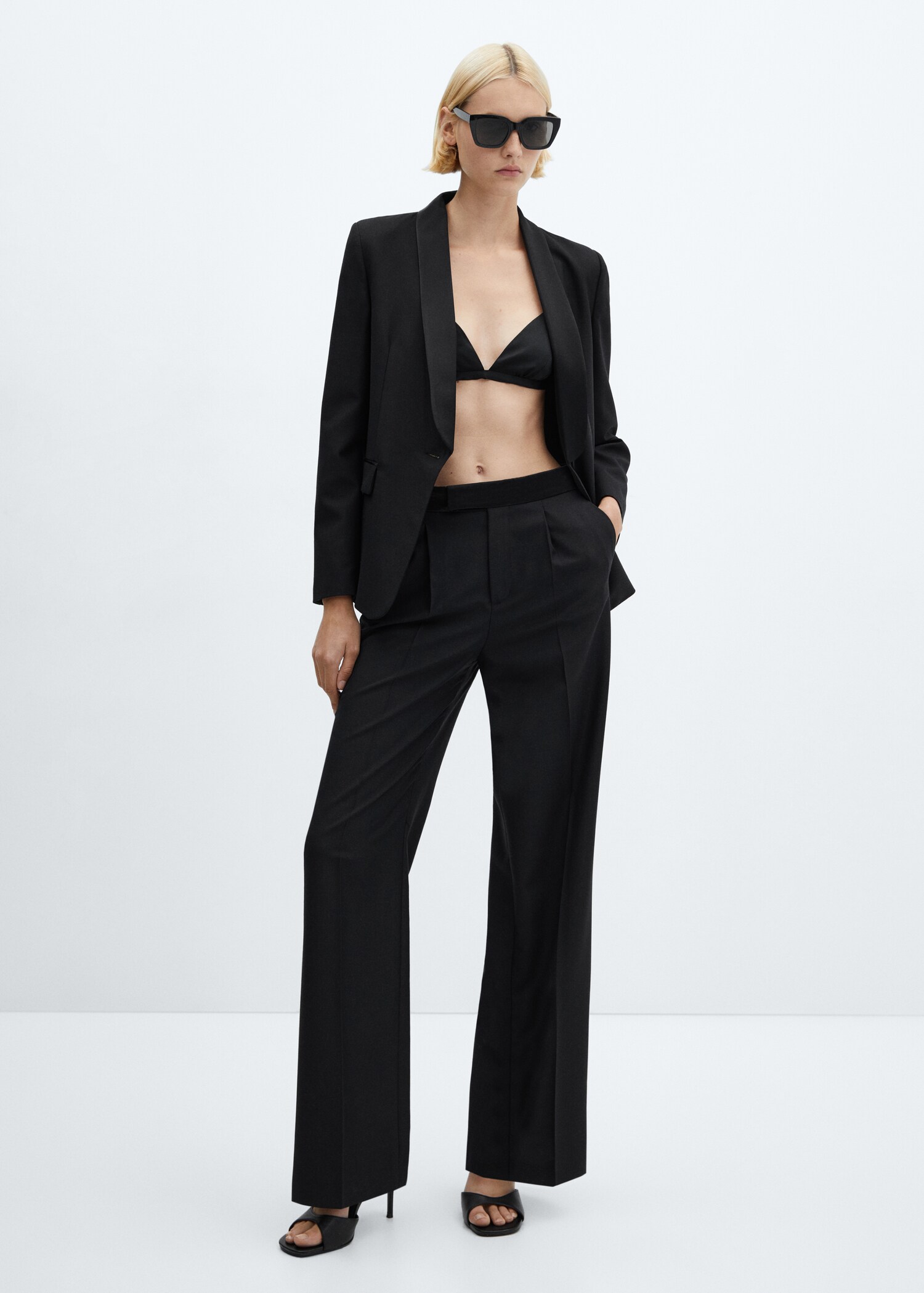Pantalon laine taille satinée - Plan général