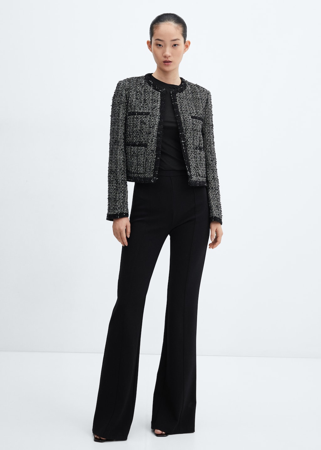 Trim tweed jacket